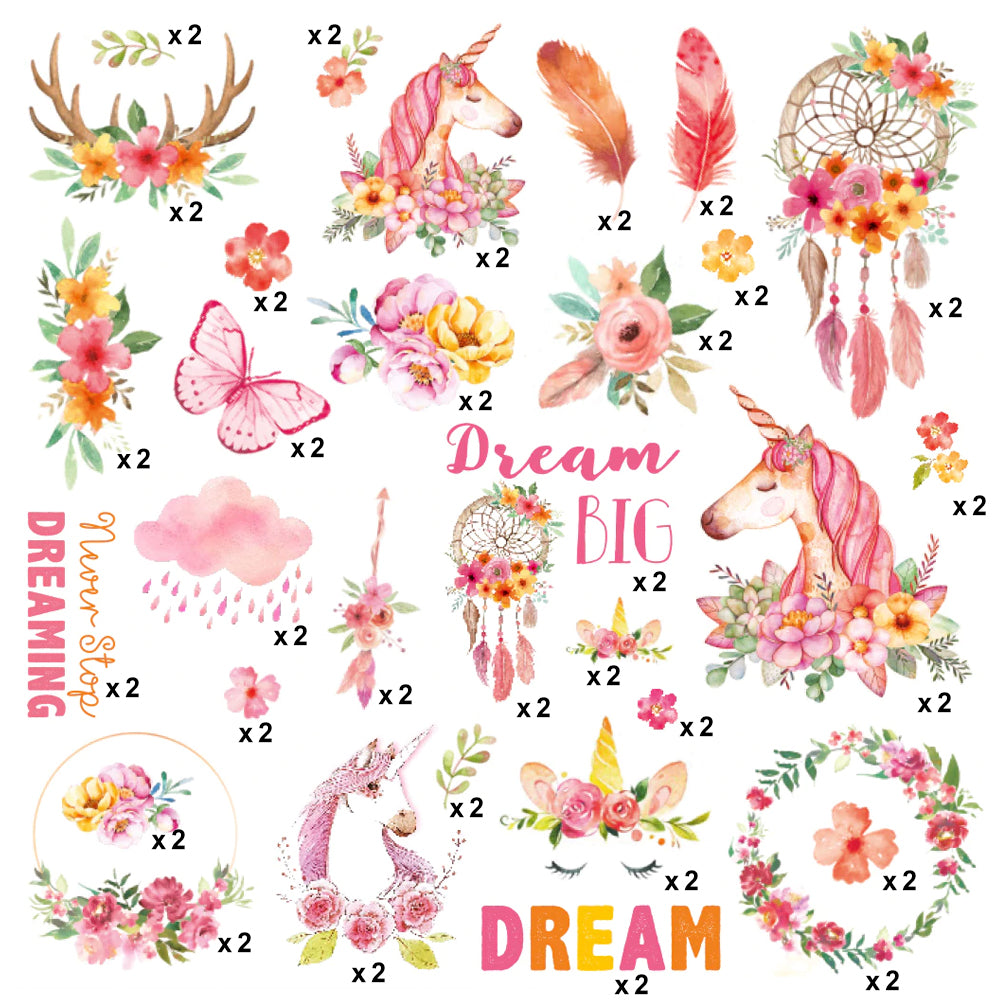Boho Dreams Ephemera Stickers 60pcs