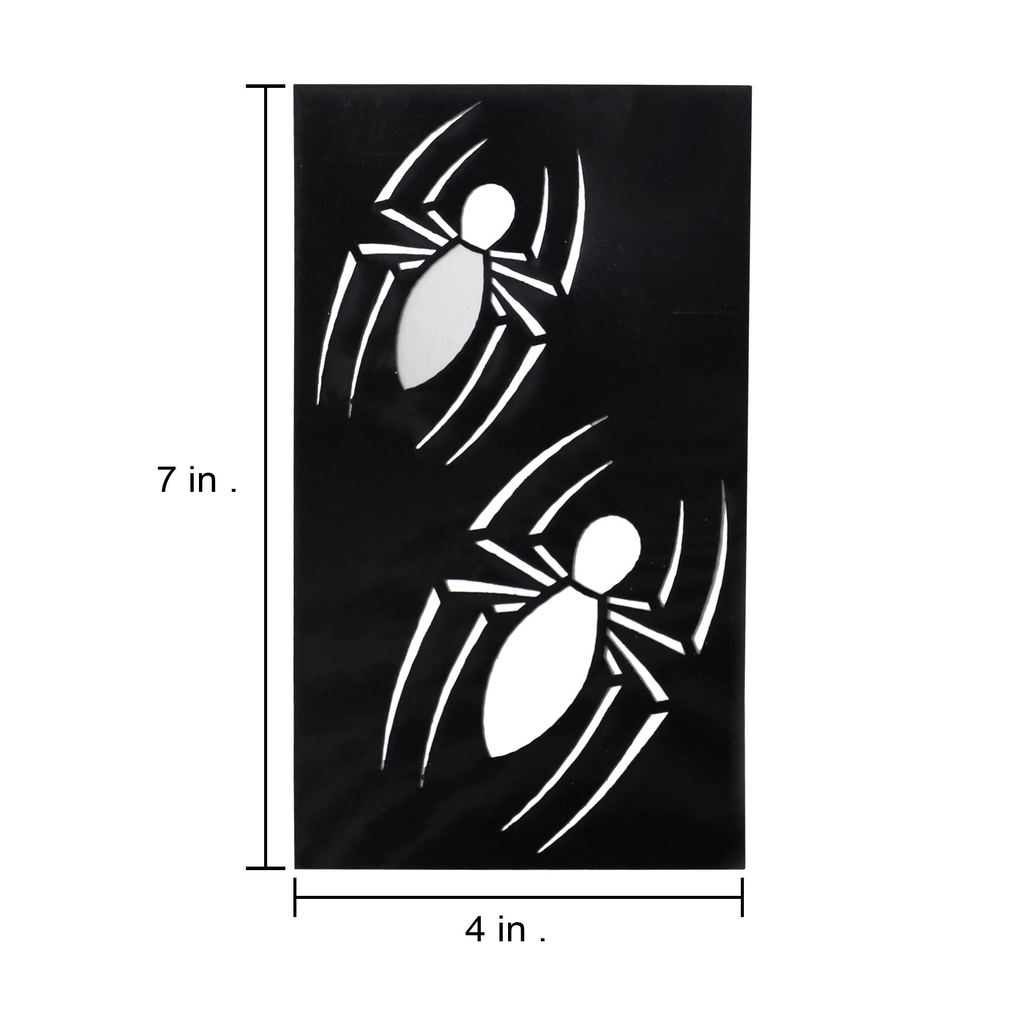 Stencil Spiders 4in x 7in 1Pc