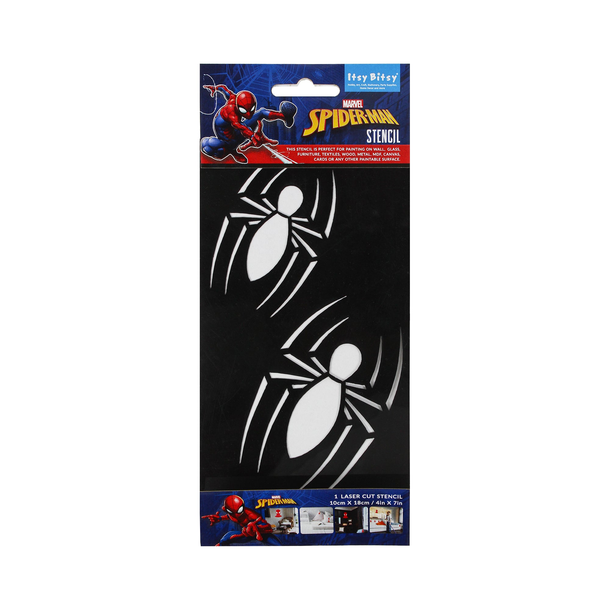 Stencil Spiders 4in x 7in 1Pc