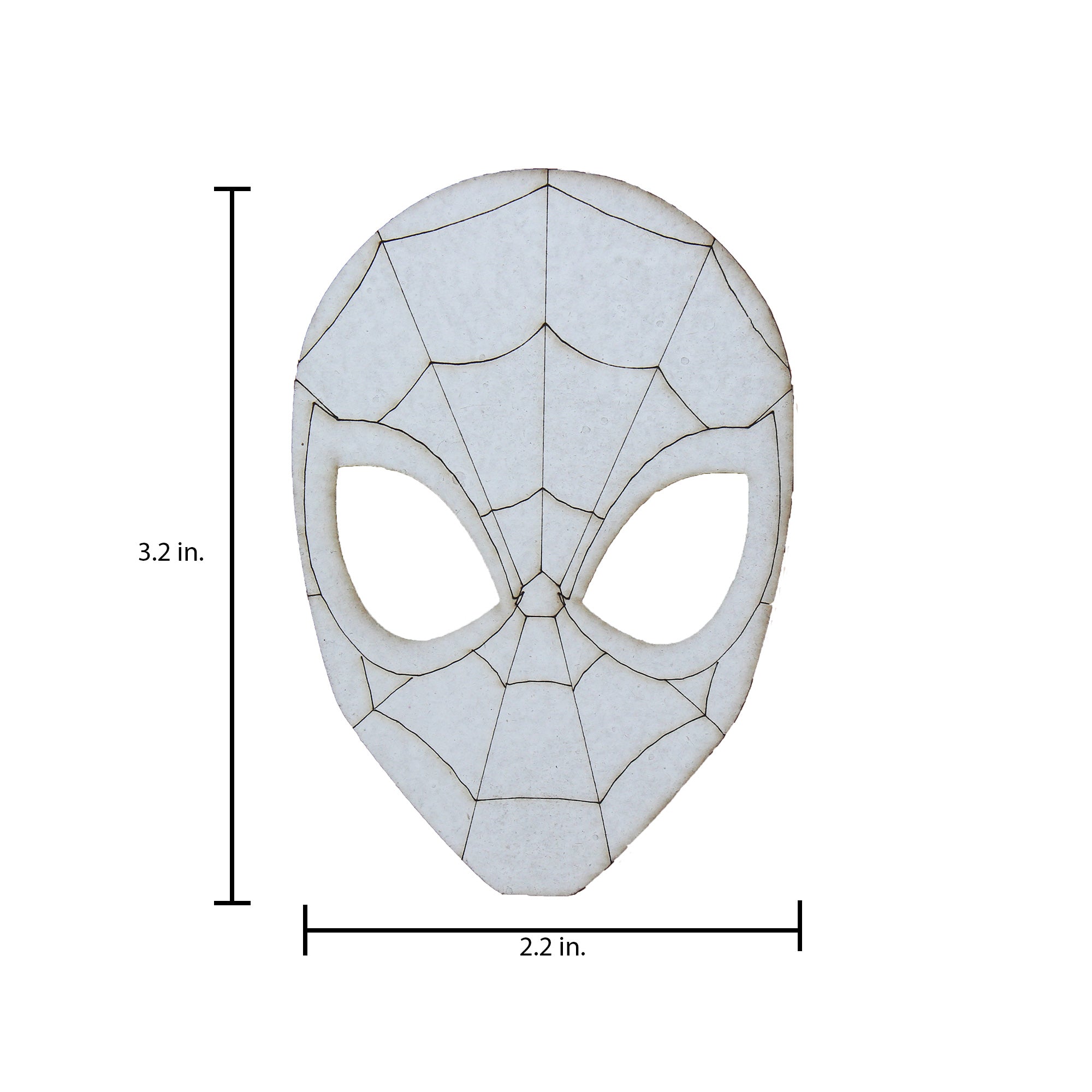 Primed Chipboard 1.5mm Spider-Man Mask 1Pc