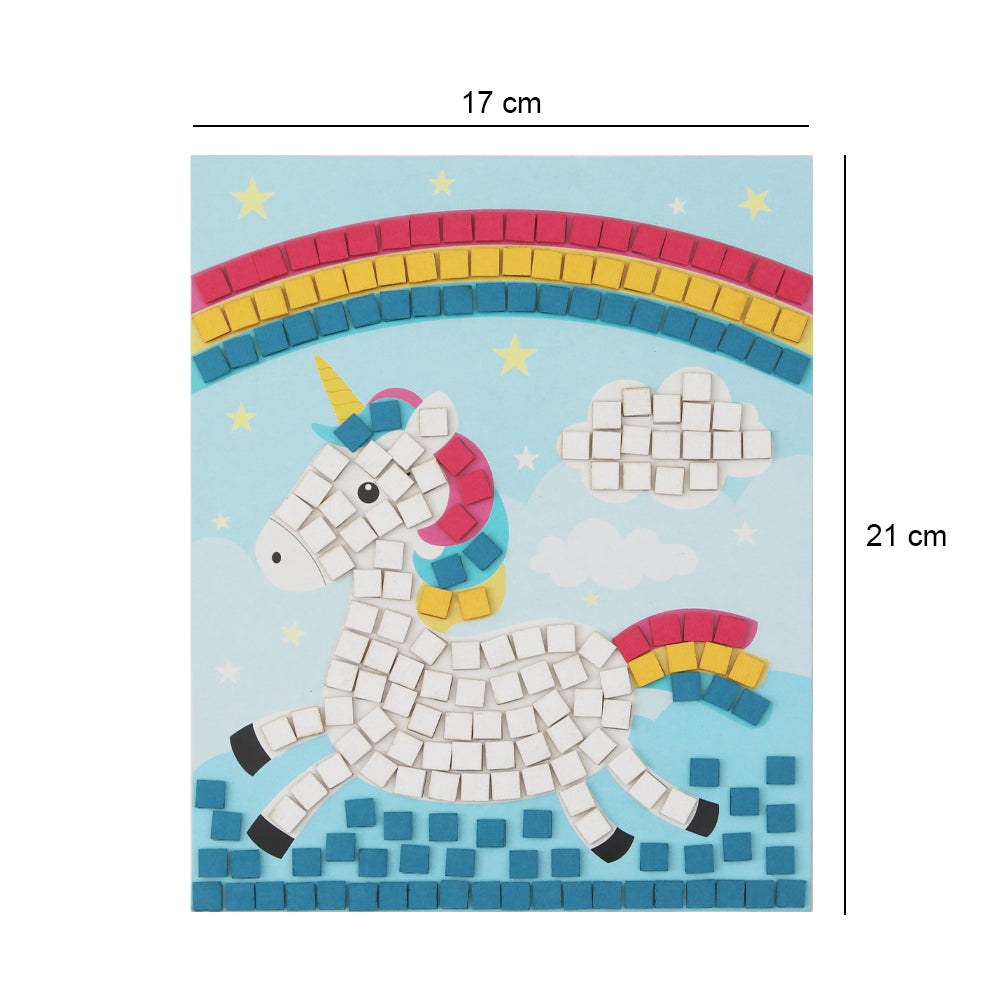 Mosaic Art Decor Peel And Stick Unicorn 21 X 17Cm 1Pack Lb