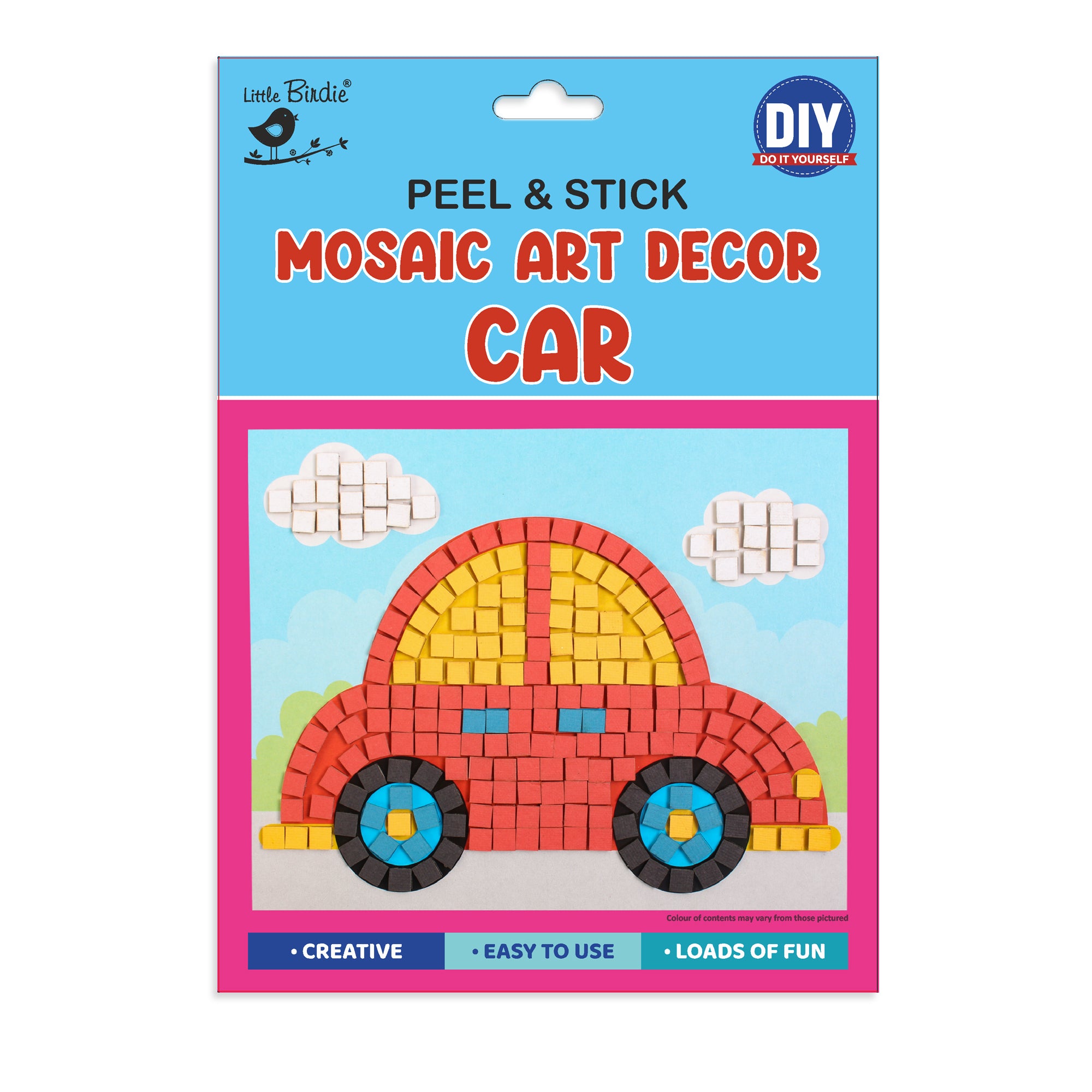 Mosaic Art Decor Peel And Stick Car 17 X 21Cm 1Pack Lb