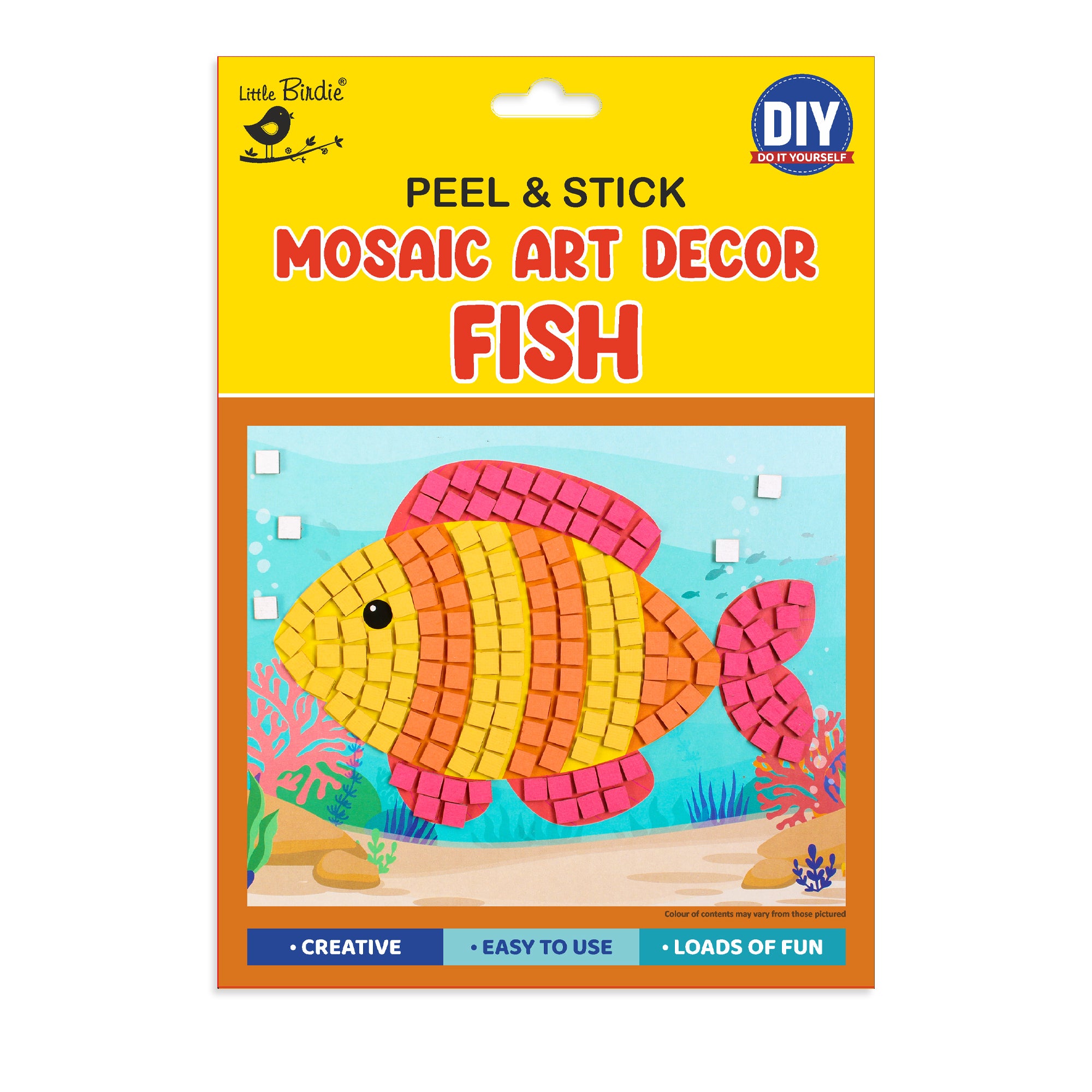 Mosaic Art Decor Peel And Stick Fish 17 X 21Cm 1Pack Lb
