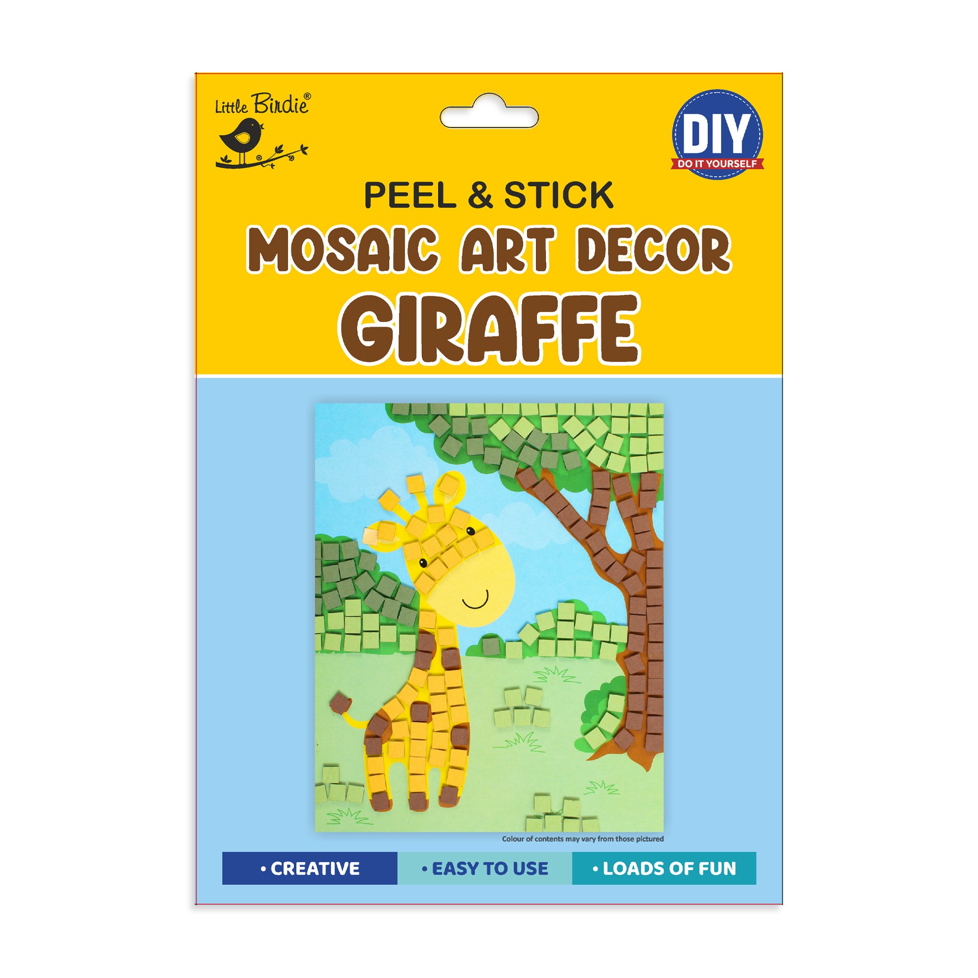Mosaic Art Decor Peel And Stick Giraffe 21 X 17Cm 1Pack Lb
