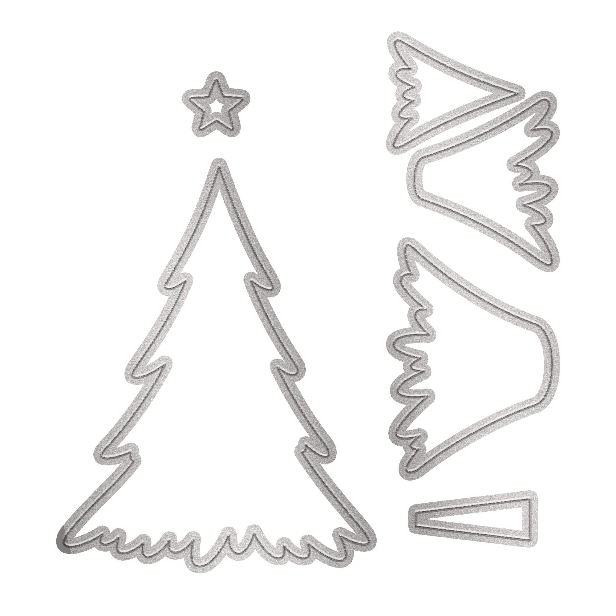 Christmas Thin Cut Dies Christmas Tree 71 x 71mm 6pc