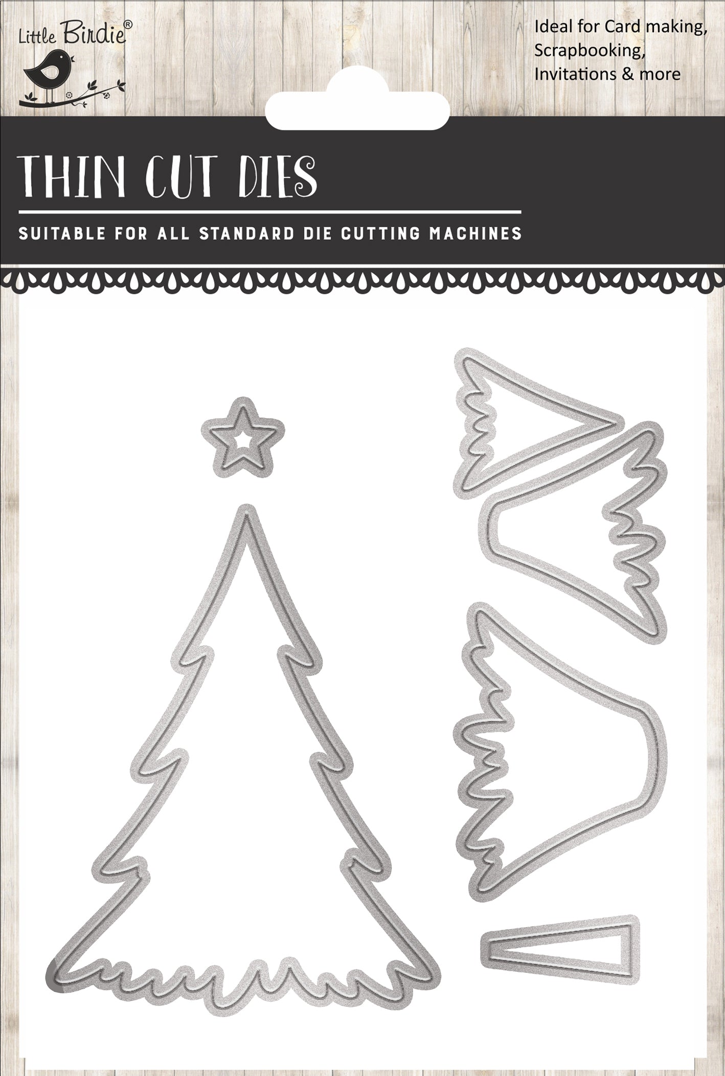 Christmas Thin Cut Dies Christmas Tree 71 x 71mm 6pc