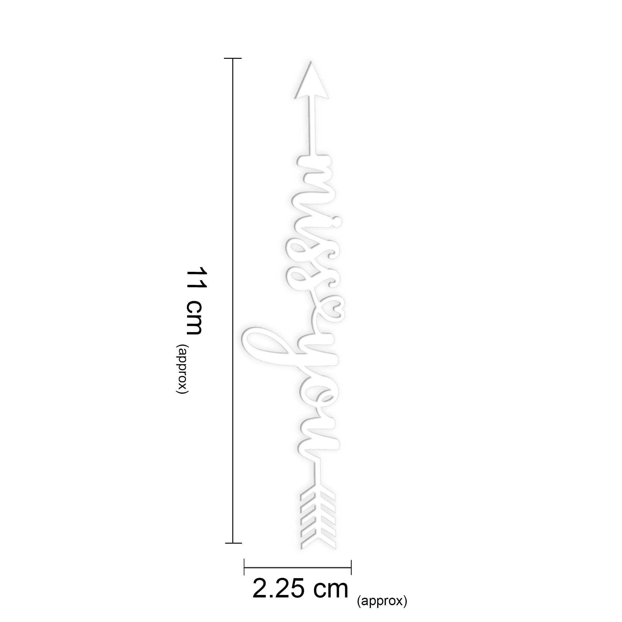 Primed Chipboard Miss You L 11 X W 2.25Cm 1Pc