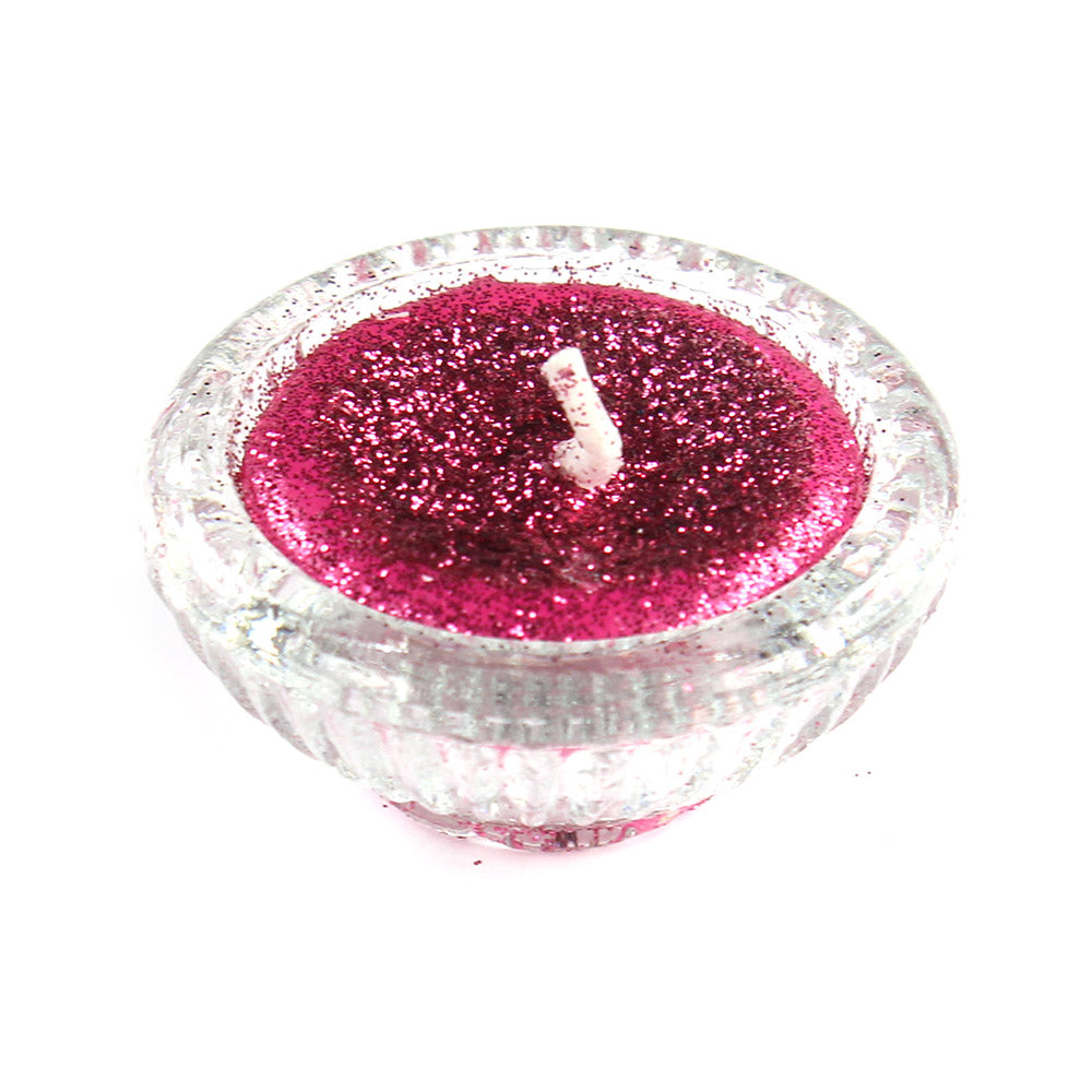 Little Birdie Glitter Candle Set 4pcs -Pink