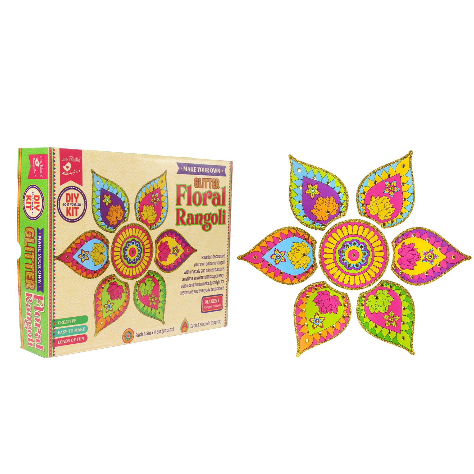Little Birdie DIY Decoration Kit - Make your own Rangoli, 1pc – Itsy Bitsy