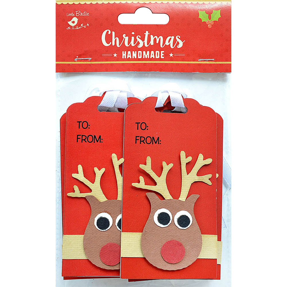 Christmas Gift Tag - Reindeer, 10Pc