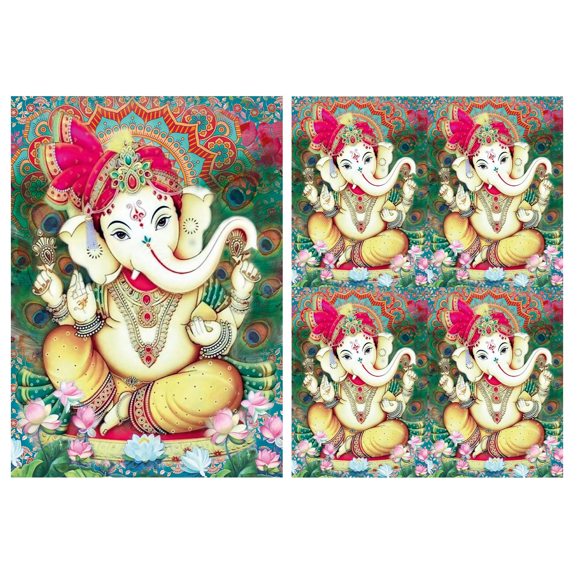 Filament Decoupage Paper A4 Size 2Sheets- Ganesha Eminence
