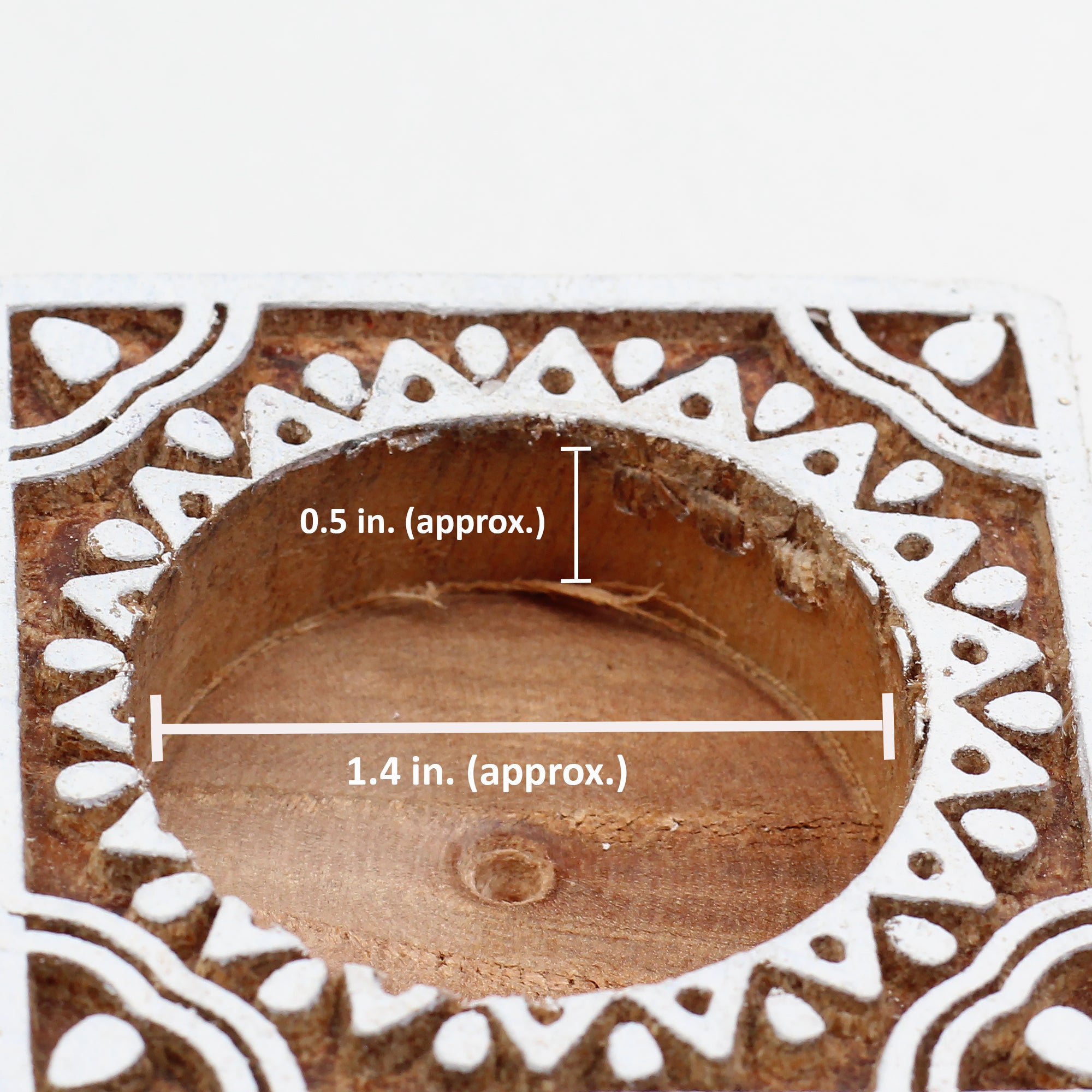 Wooden Printing Block & Candle Holder- Charming Mandala