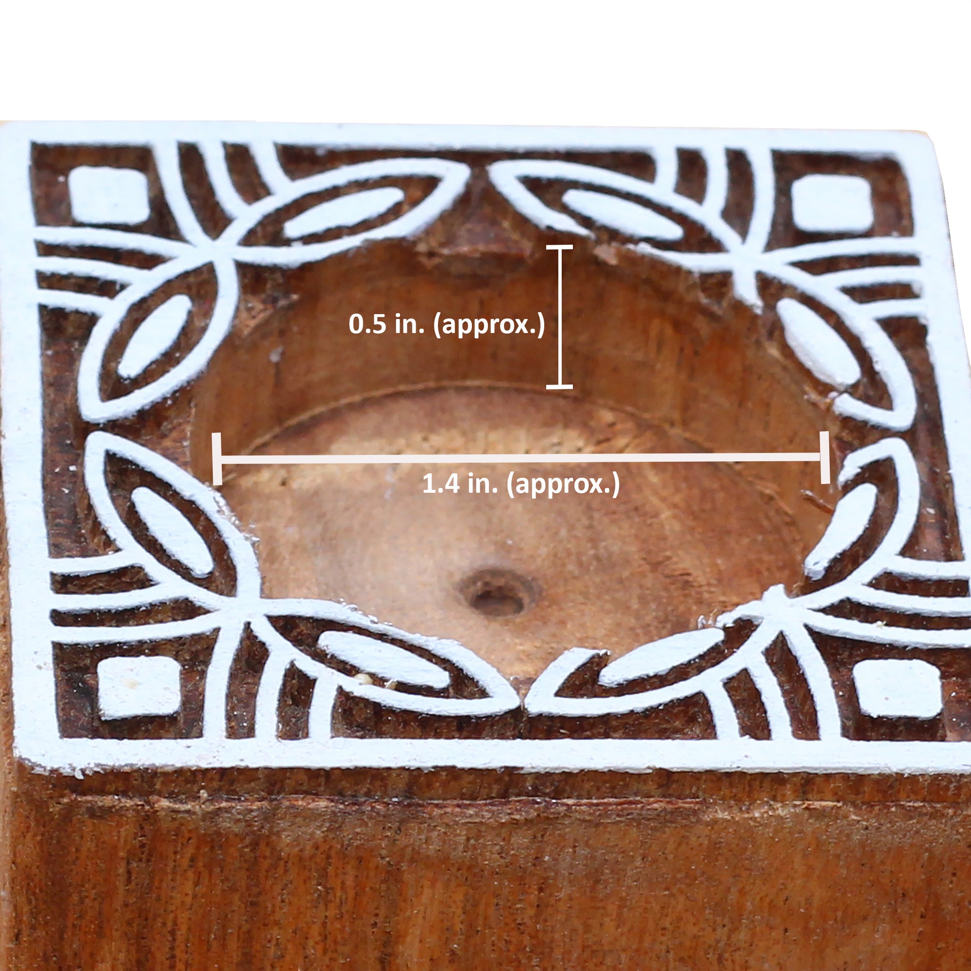 Wooden Printing Block & Candle Holder- Mandala Allure