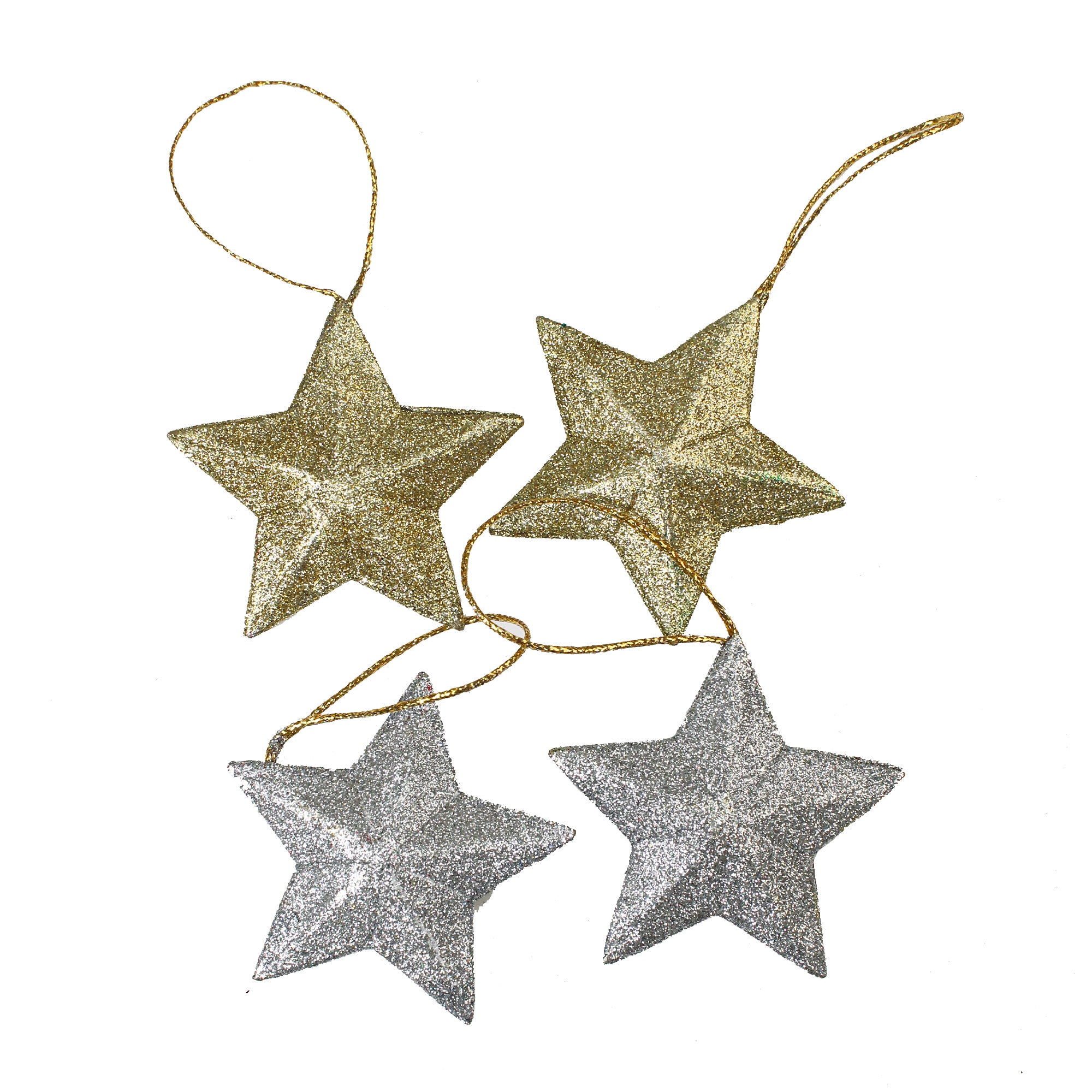 Handmade Christmas Ornaments - Gold & Silver, Assorted