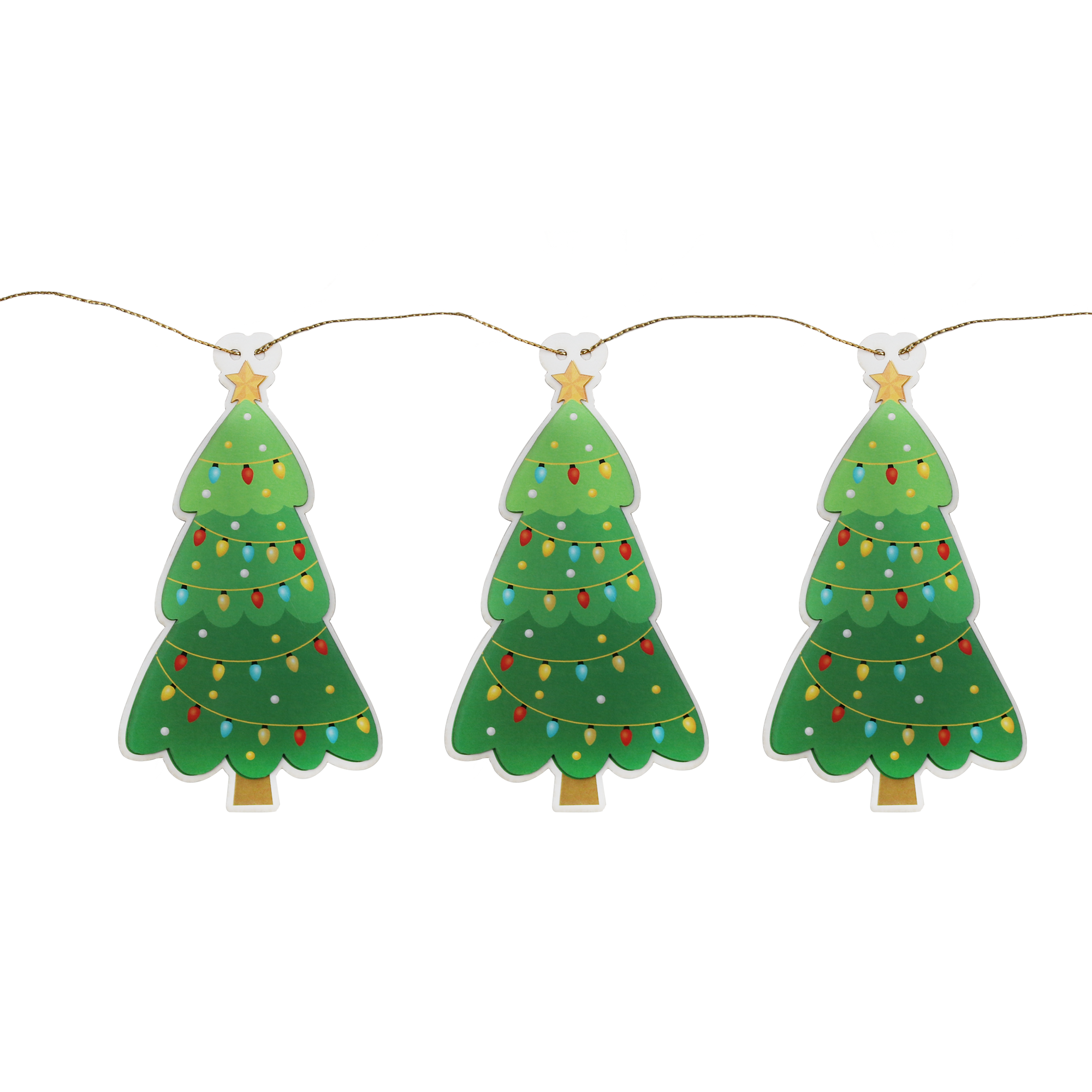 Decorative Christmas Banner - Festive Tree 12pc