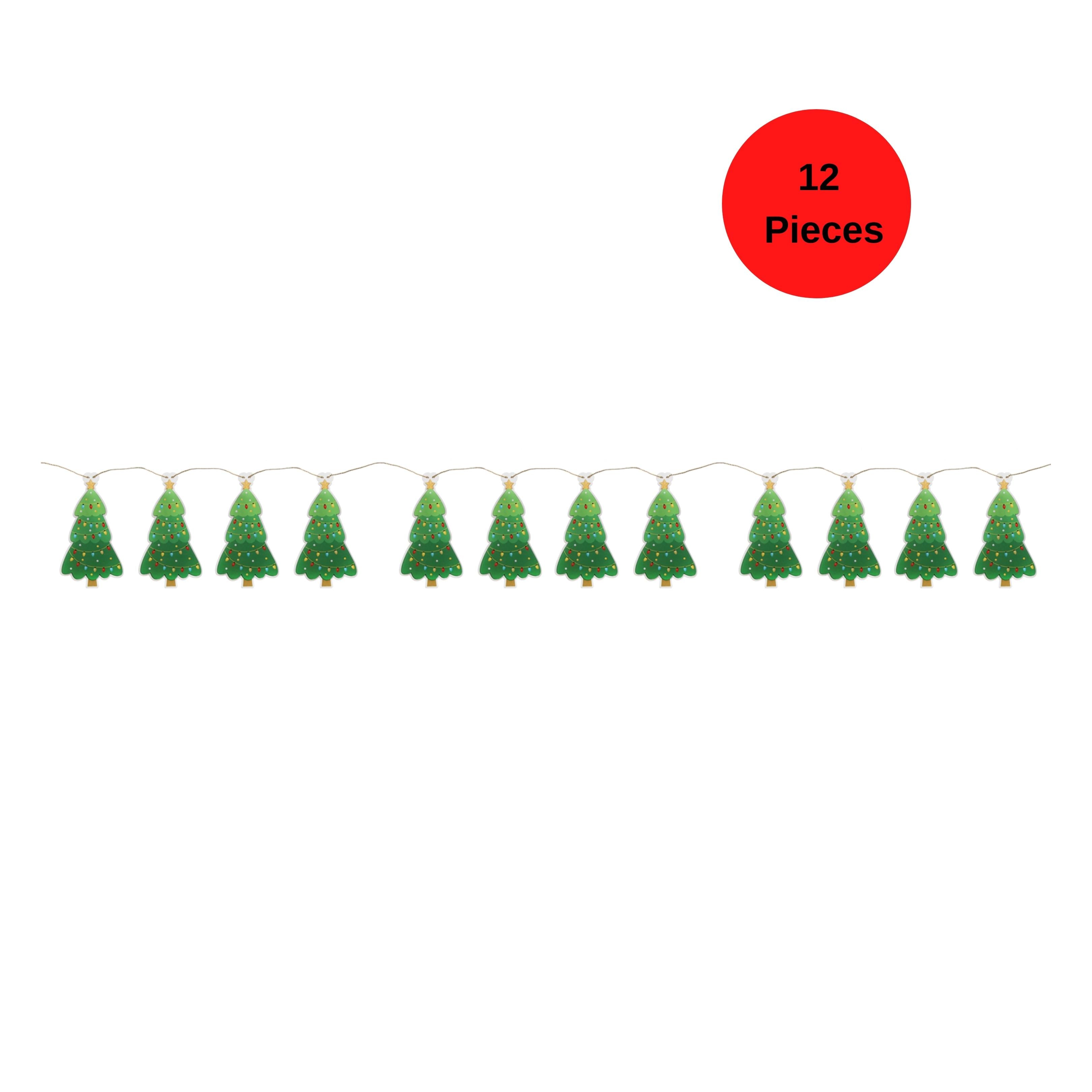 Decorative Christmas Banner - Festive Tree 12pc