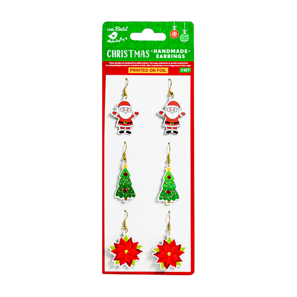 Flashing santa outlet earrings