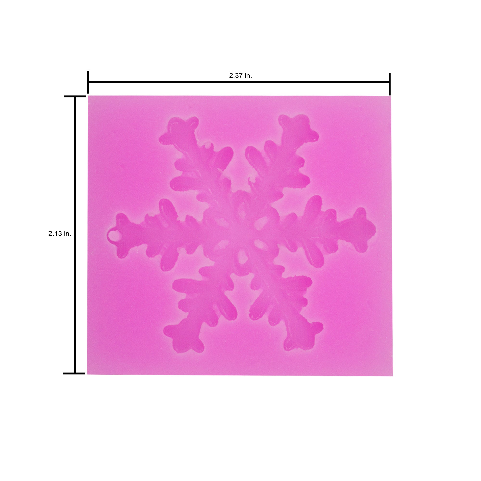 Silicone Mould Snowflake - W 2.37 X L2.13inch, D - 8mm, 1pc