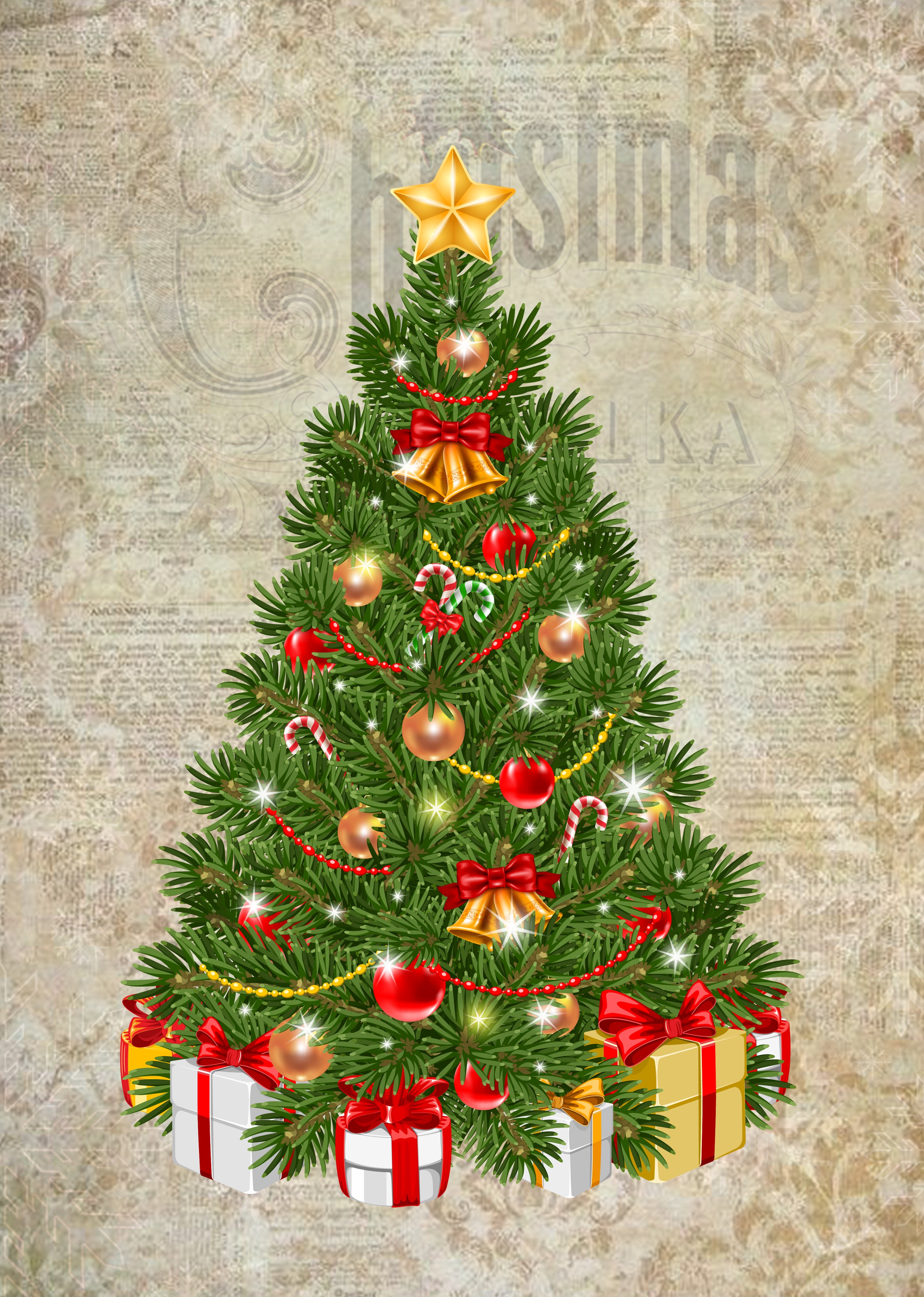Decoupage Paper Joyful Christmas A4 2 Designs 4Sheets