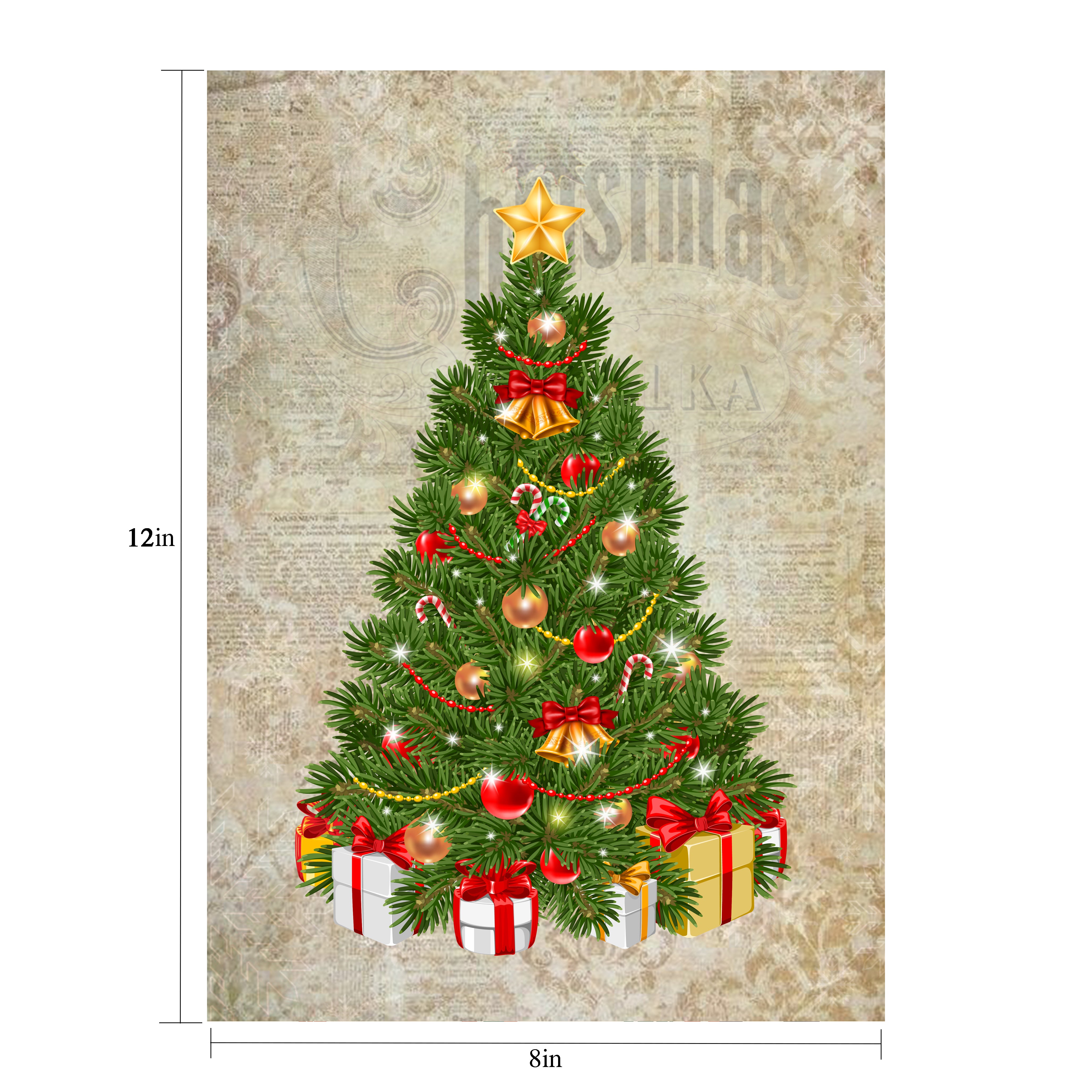 Decoupage Paper Joyful Christmas A4 2 Designs 4Sheets