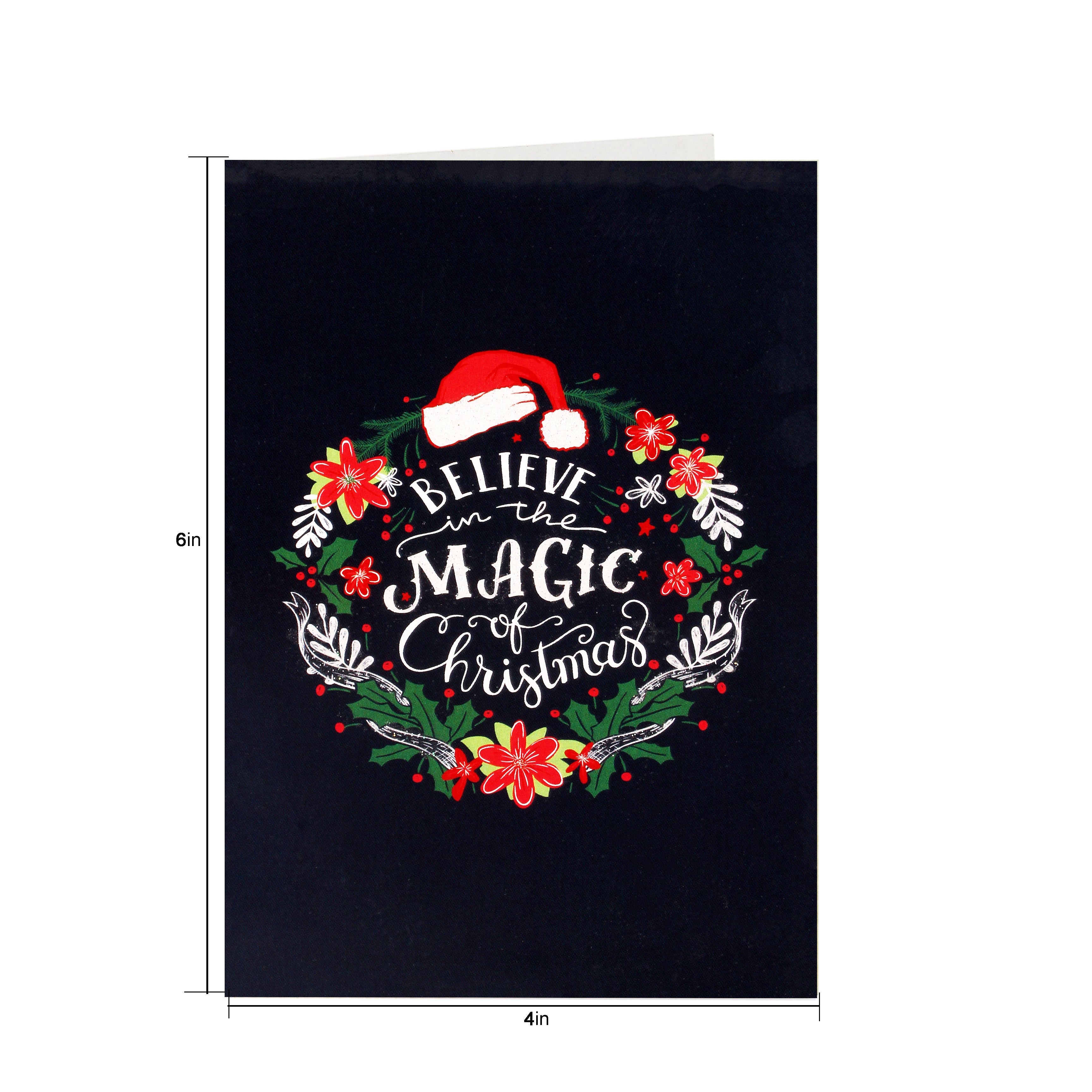 Christmas Greeting Card & Envelope Magic 4 X 6inch 2pc