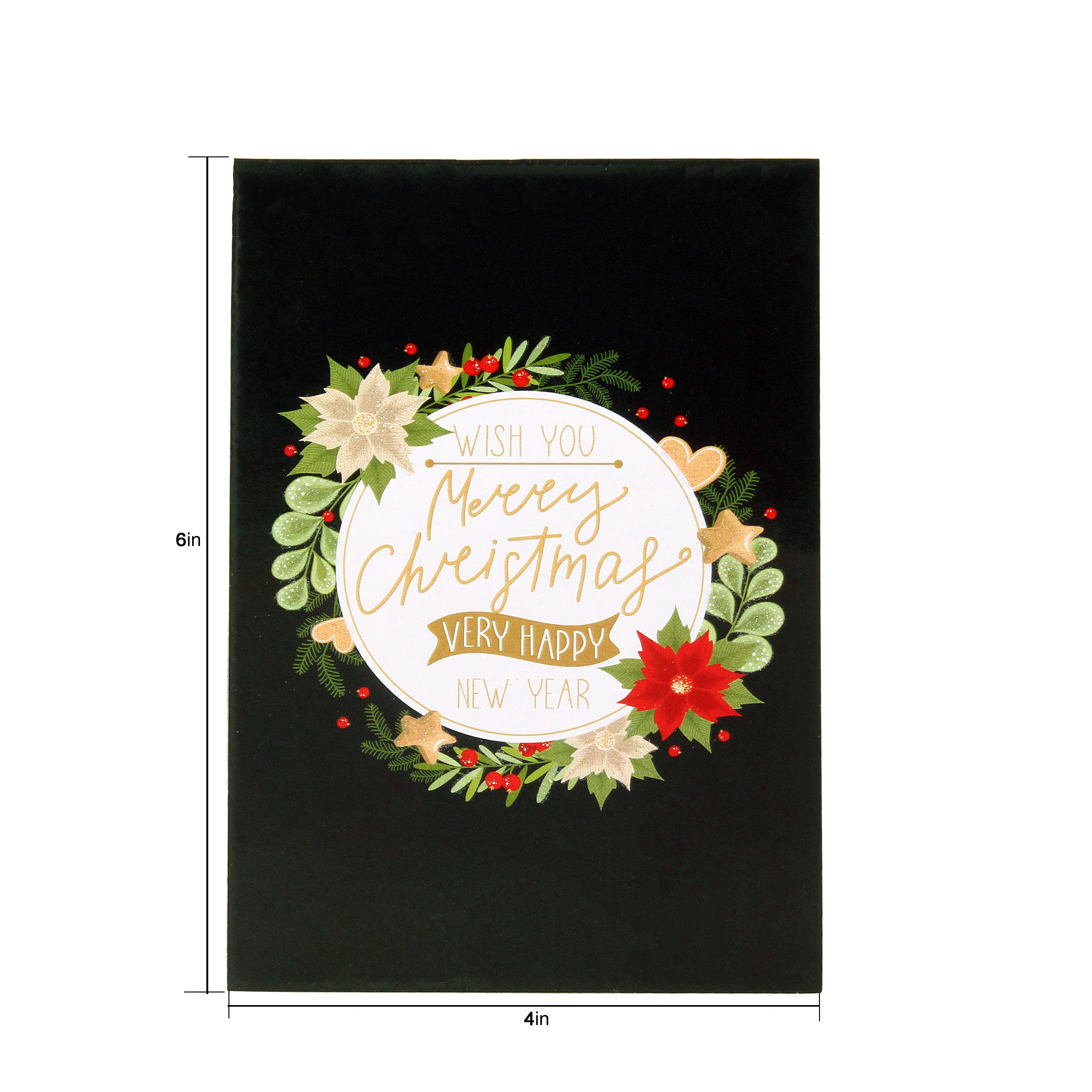 Christmas Greeting Card & Envelope Seasons 4 X 6inch 2pc