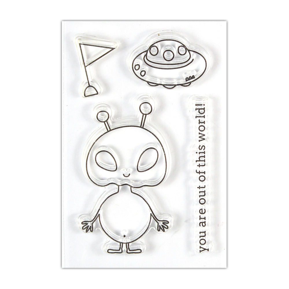Clear Stamps - Out Of This World, 2 X 3, 4Pc