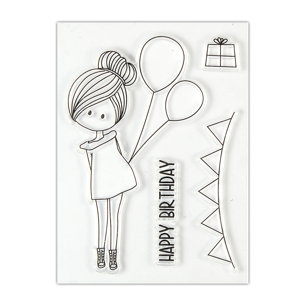 Recollections Happy Birthday Clear Stamps - Each