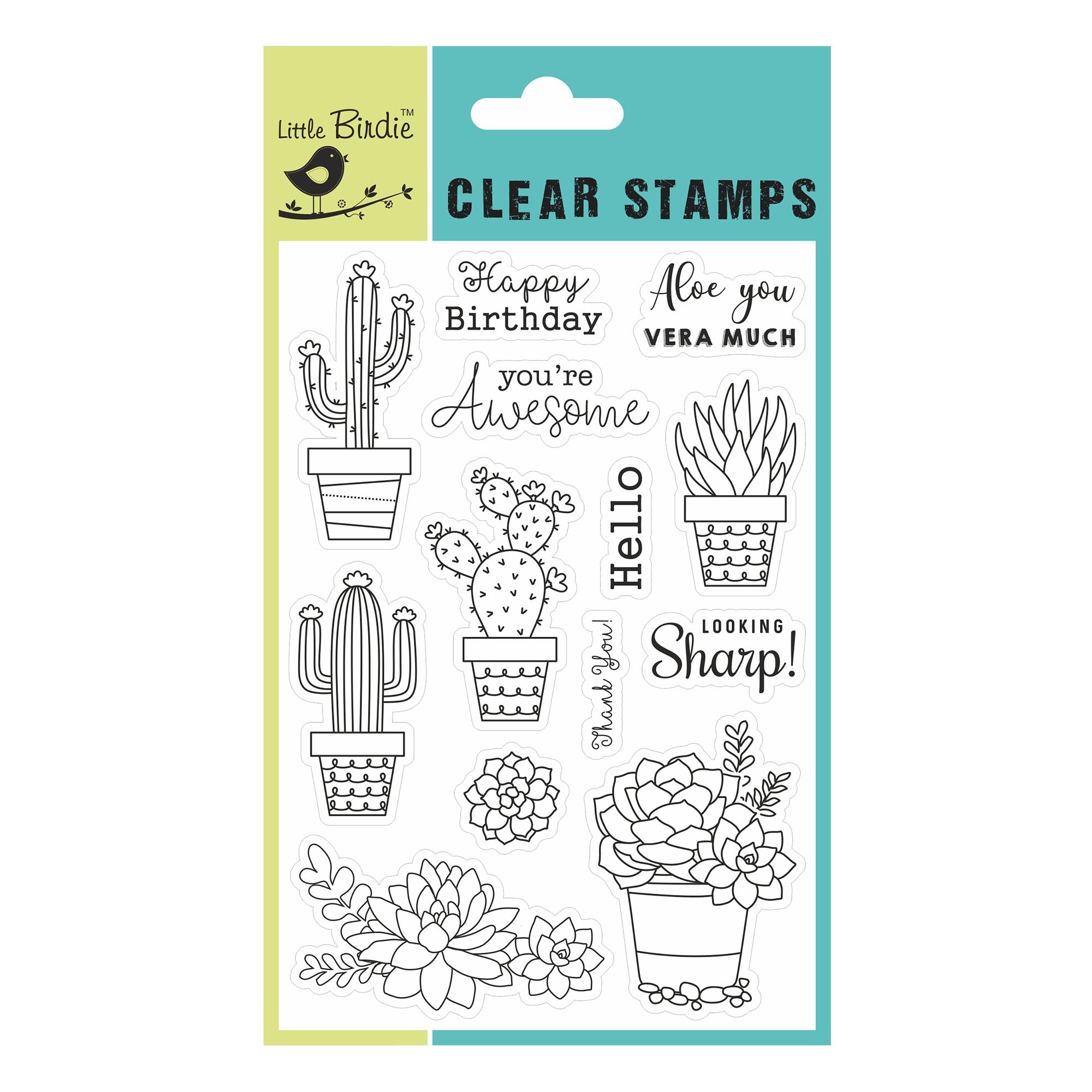 Clear Stamp 4Inch X 6Inch Awesome Aloe 14Pc Pbci Lb