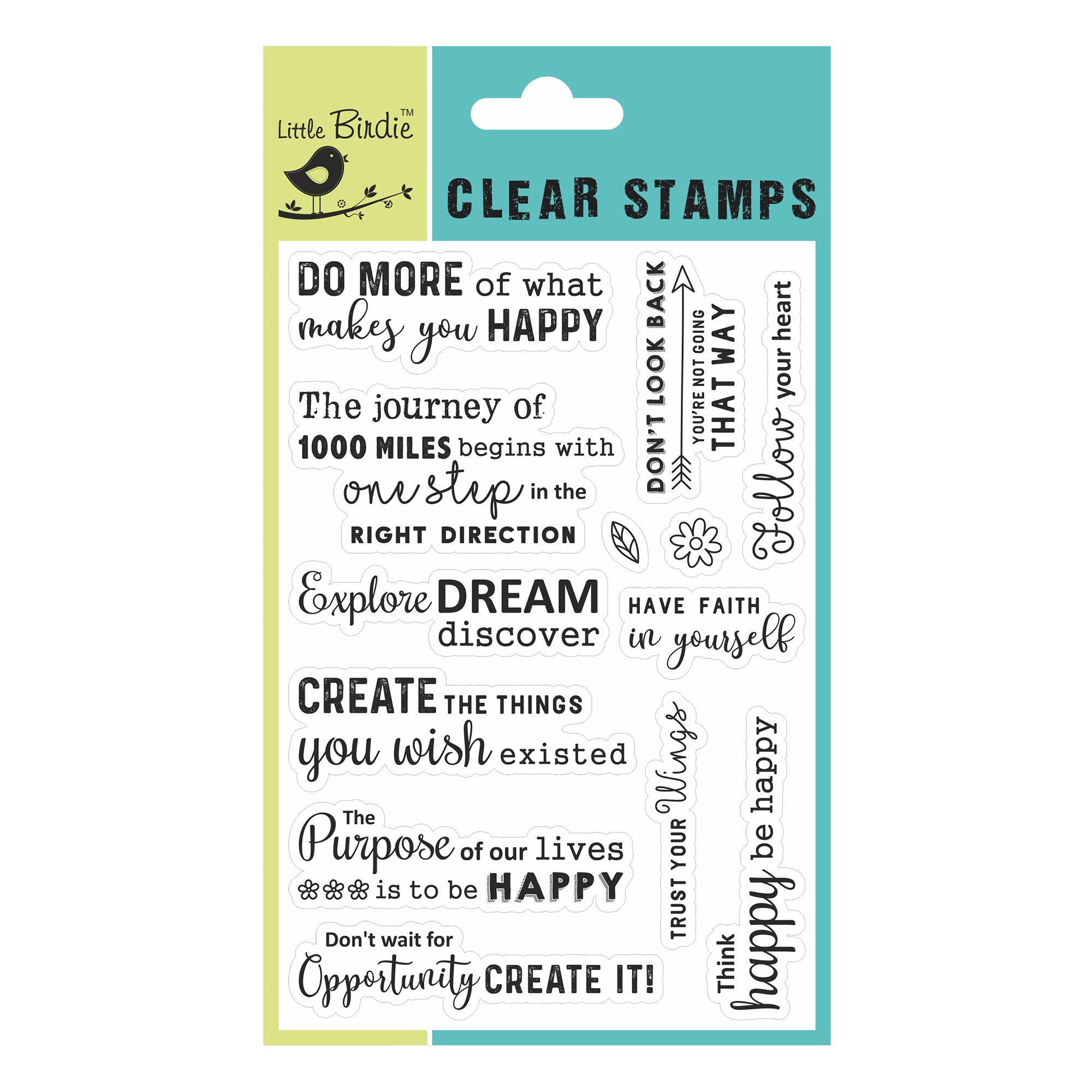 Clear Stamp 4Inch X 6Inch Be Happy 13Pc Pbci Lb