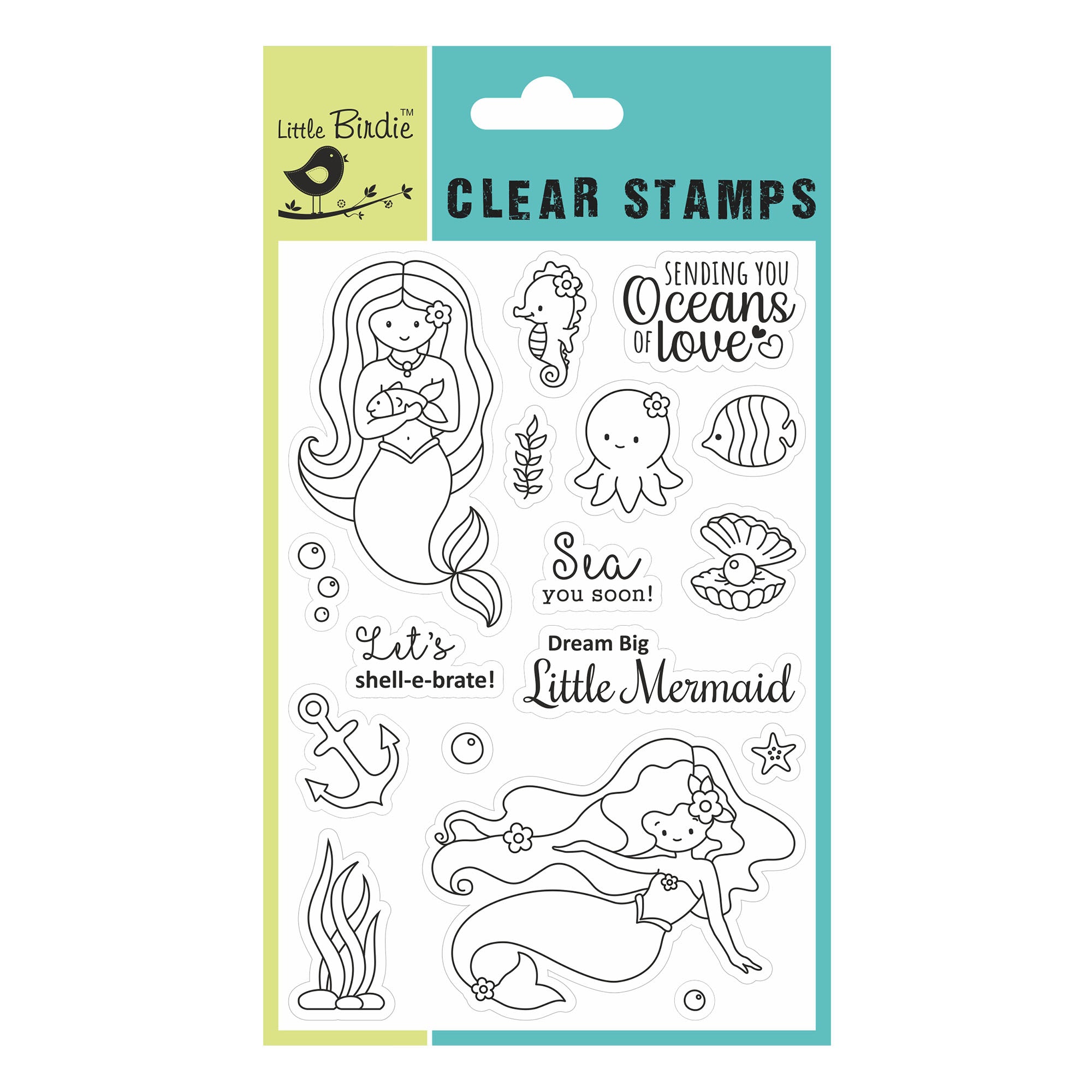 Clear Stamp- Ocean Love, 4.5 X 6.5, 17Pc