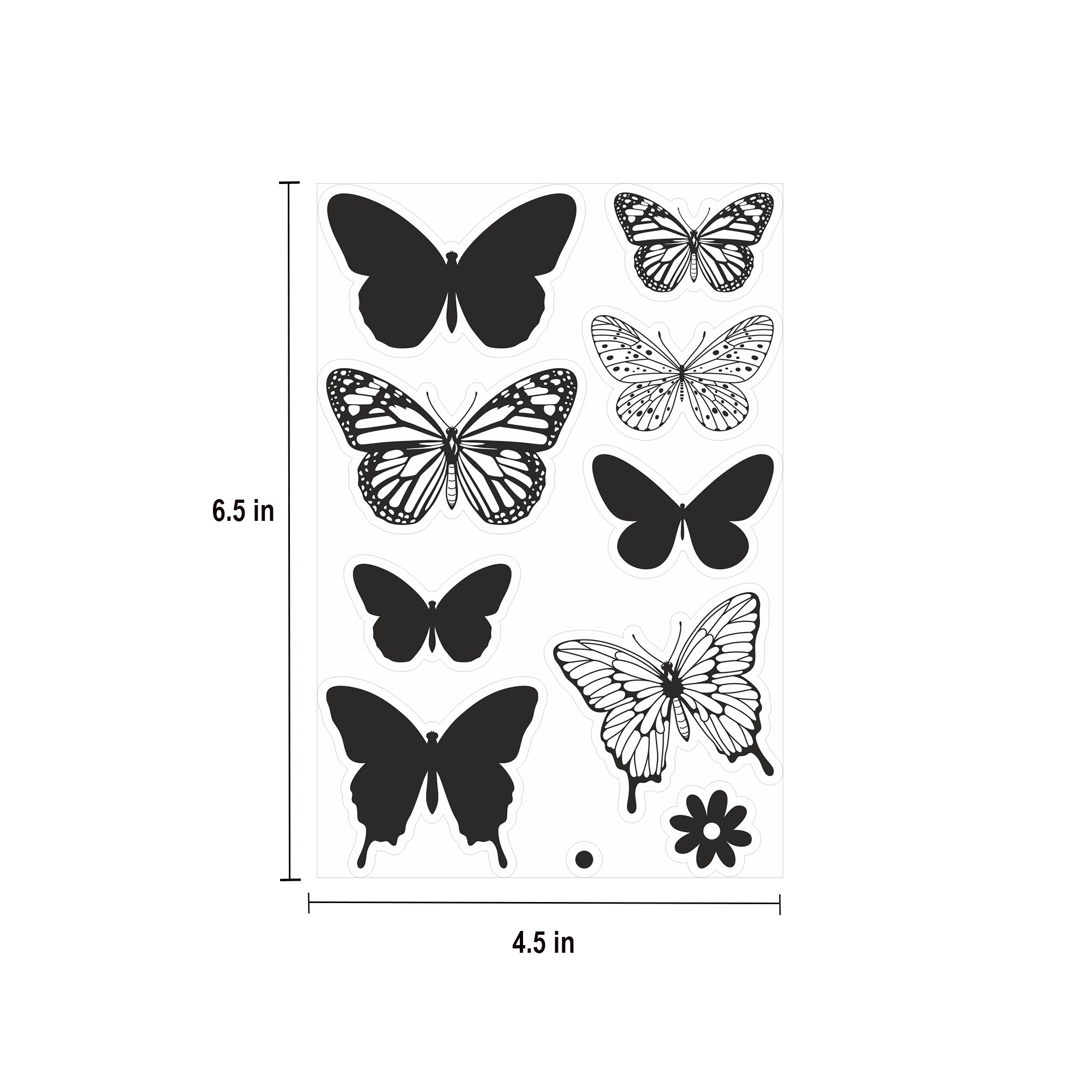 Clear Stamp 4Inch X 6Inch Butterfly Collection 10Pc Pbci Lb