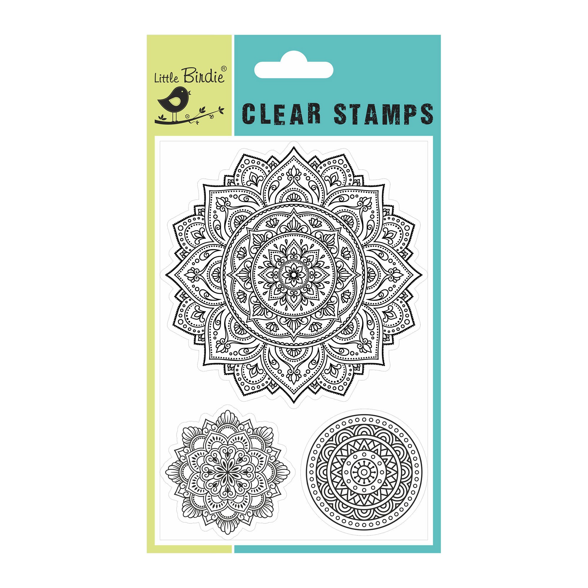 Clear Stamp - Mandala Glam, 4inch X 6inch, 3Pc