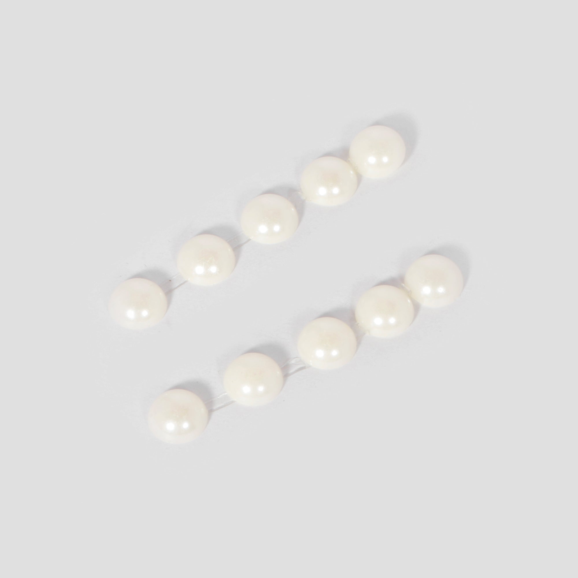 Plastic Half Pearl 12Mm 9Strips 45Pcs Cream 1Pk