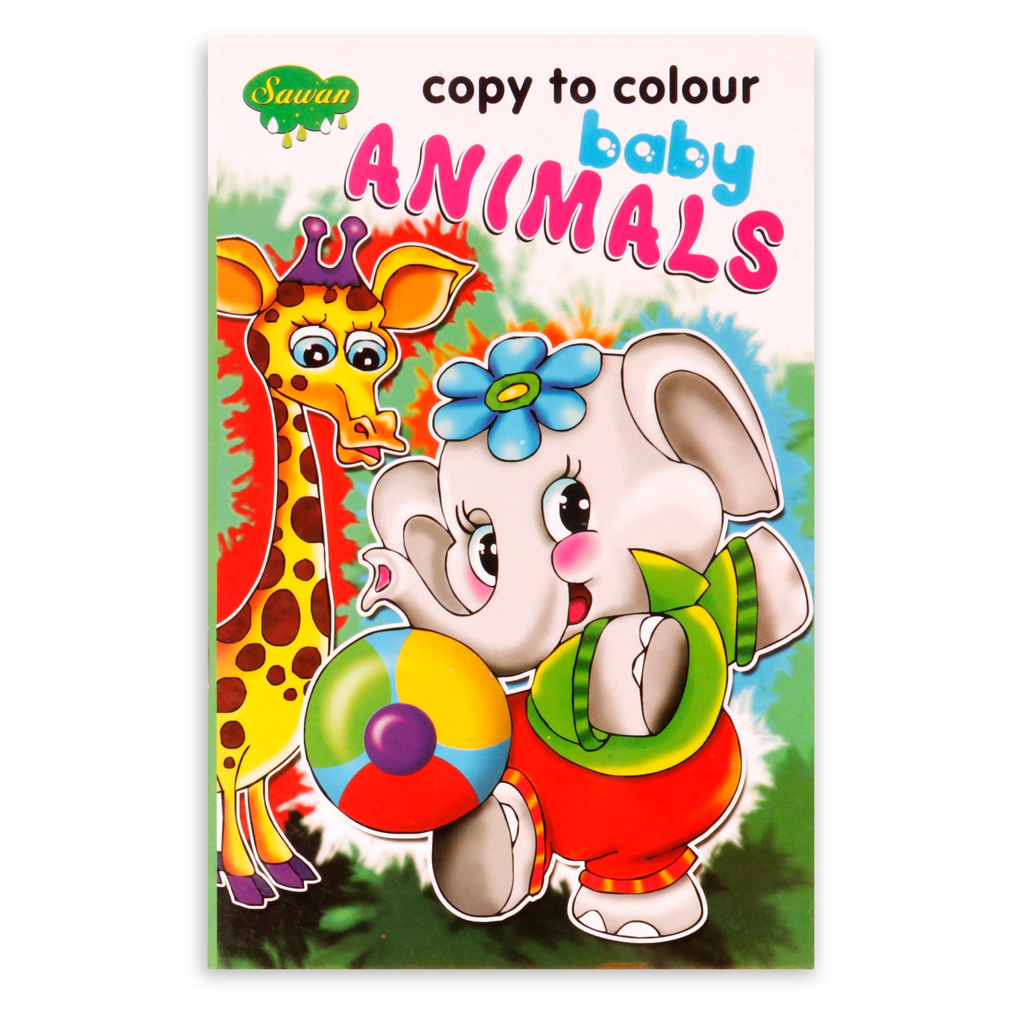 Copy To Colour Baby Animals