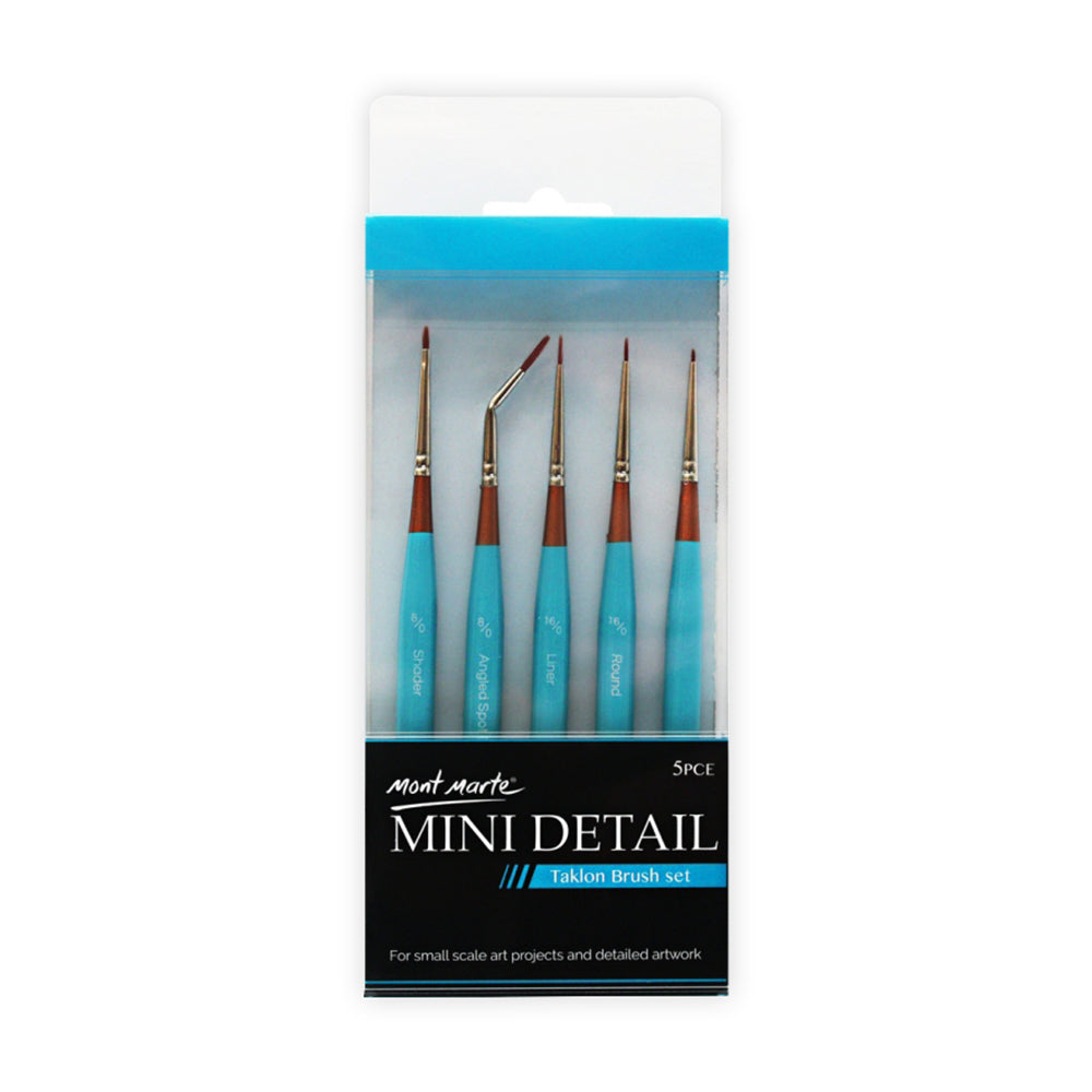Taklon Brush Mini Detail & Liner Set Bmhs0033 5Pcs