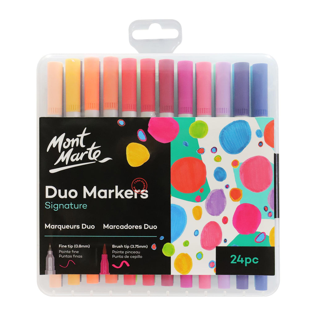 Mont Marte Adult Colouring Duo Markers 24Pc Itsy Bitsy