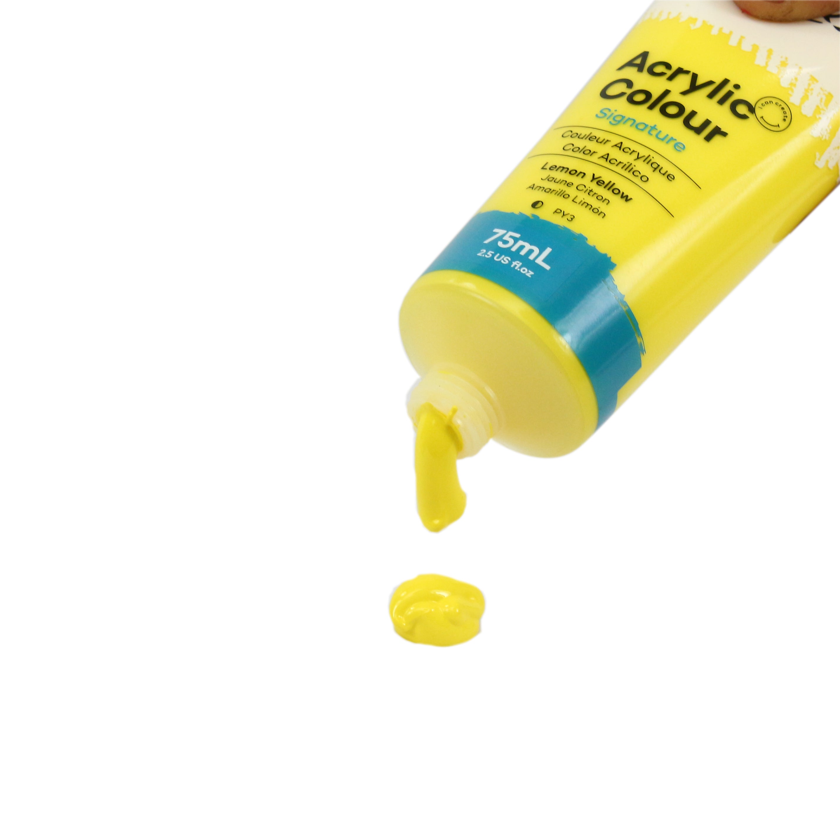 Acrylic Paint Lemon Yellow 75Mltube Mm