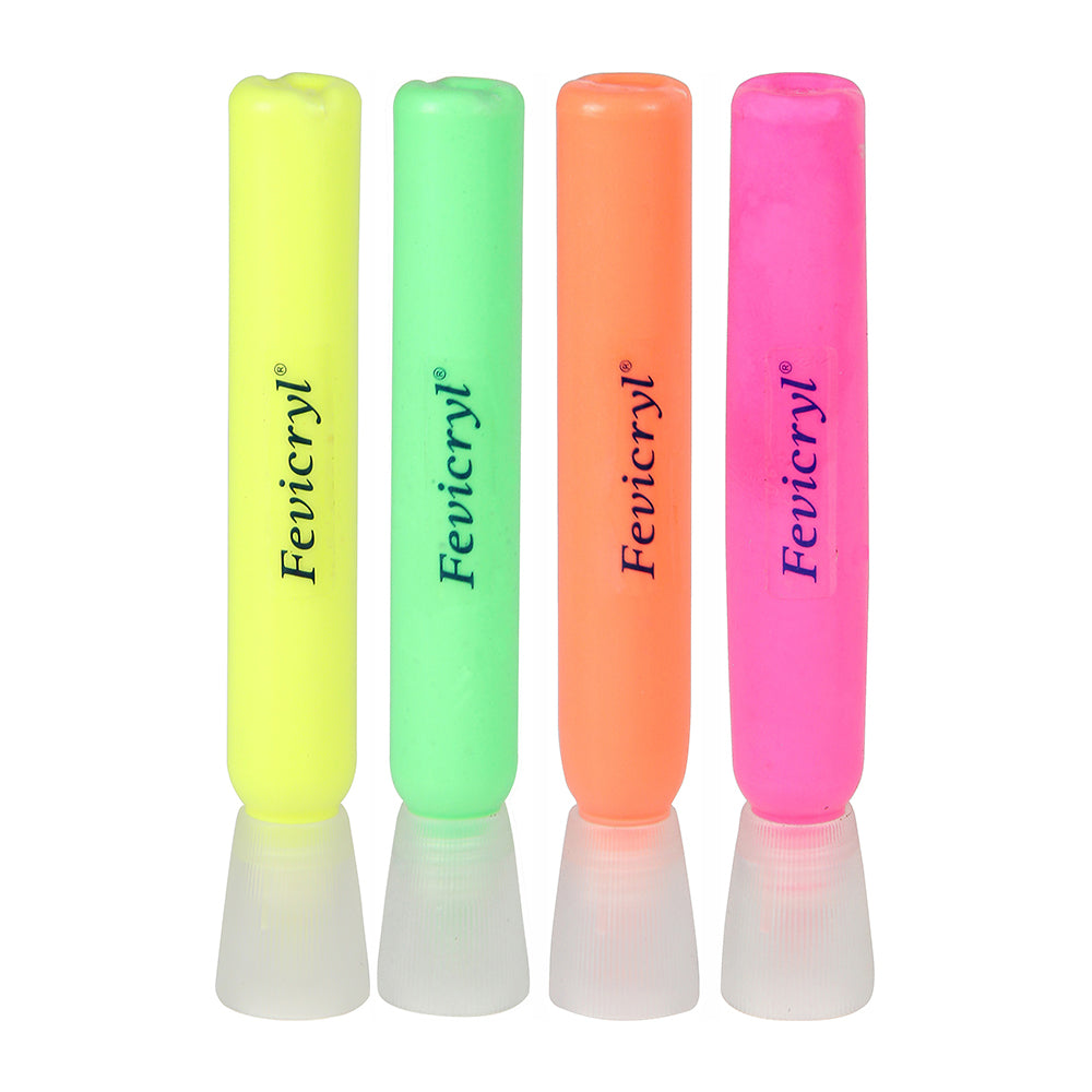 Fevicryl 3D Neon Liners Kit 4Colours X 20Ml Each Tube