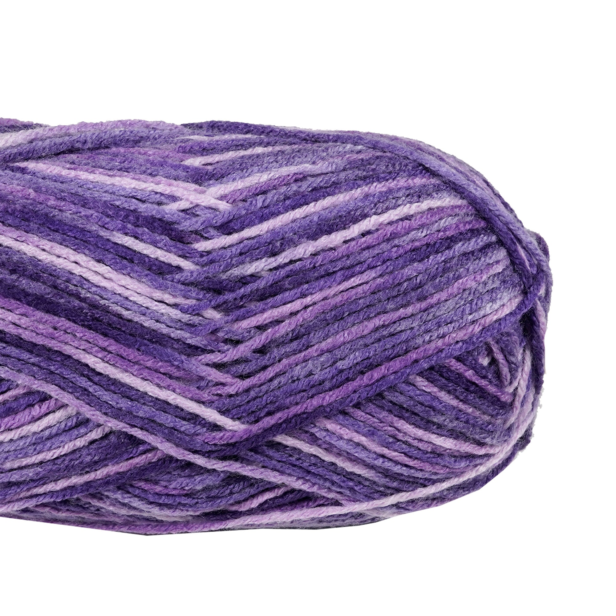 Porta Craft Acrylic Yarn 100% 100Gm 189M 8Ply Multi Purple Popper