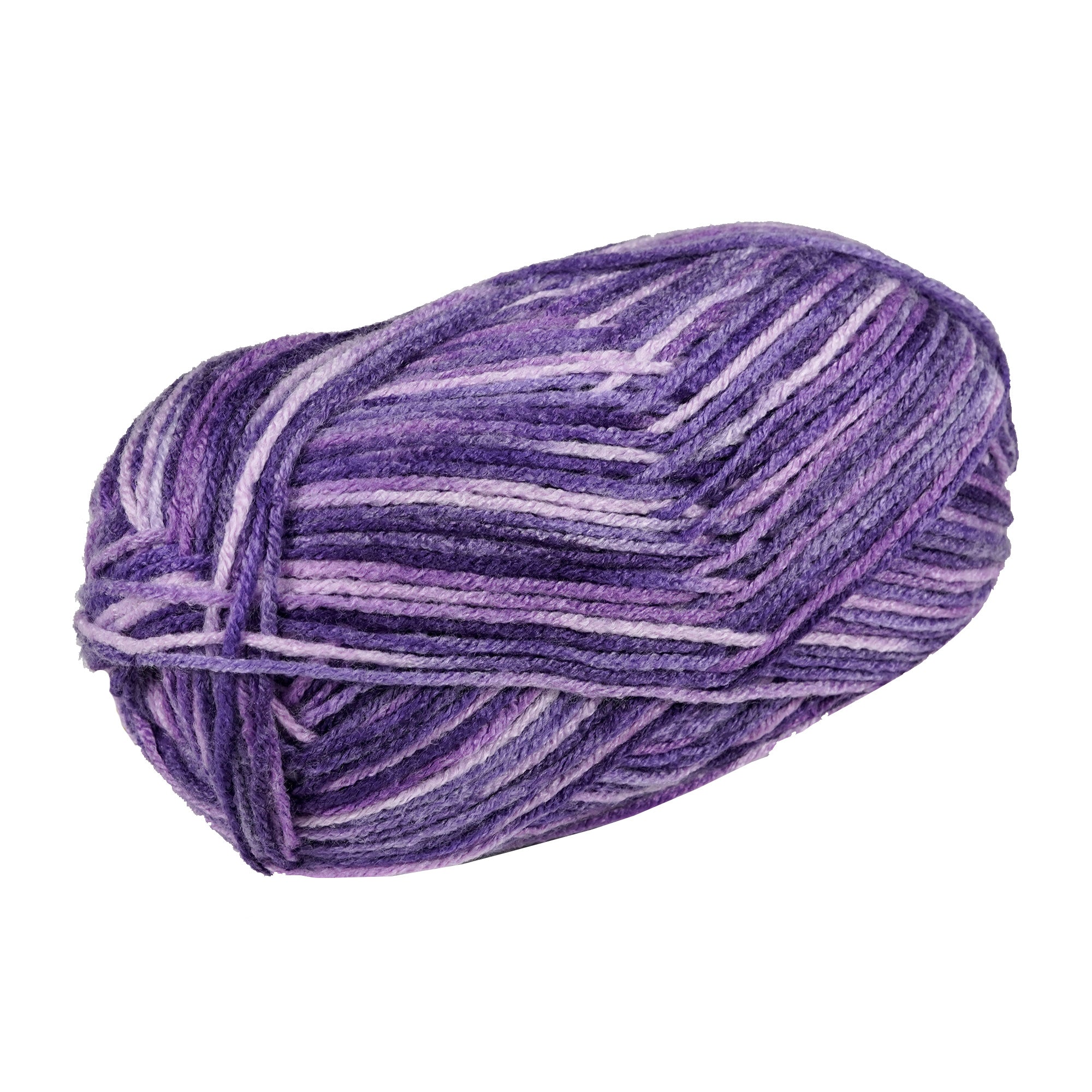 Porta Craft Acrylic Yarn 100% 100Gm 189M 8Ply Multi Purple Popper