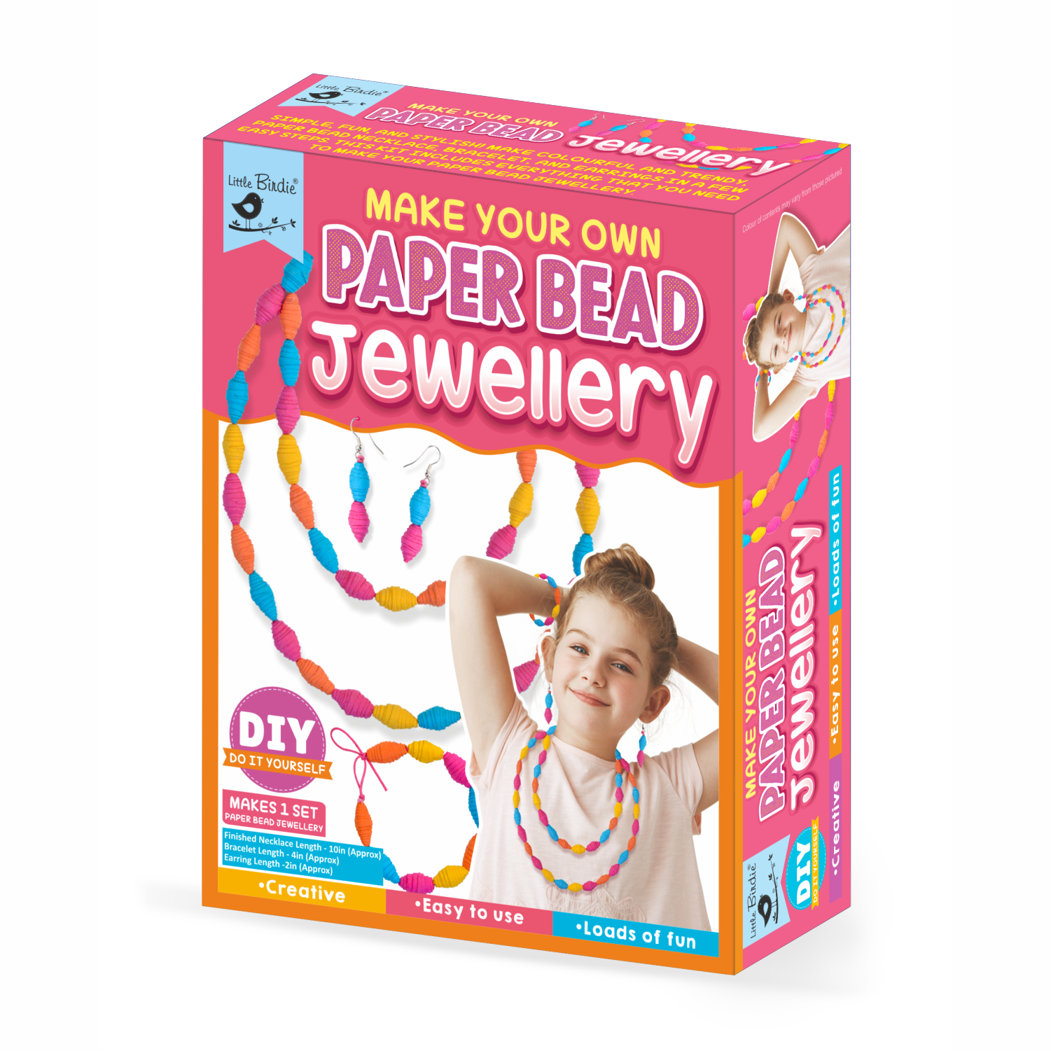 Diy Make Your Own Paper Bead Jewellery Kit 1 Box Lb