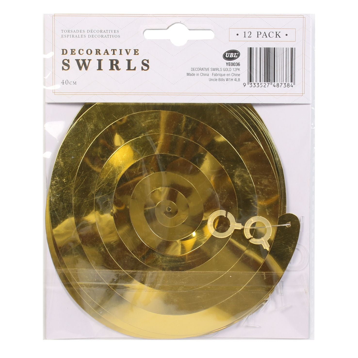 Decorative Swirls Gold Ye003612 Pcs