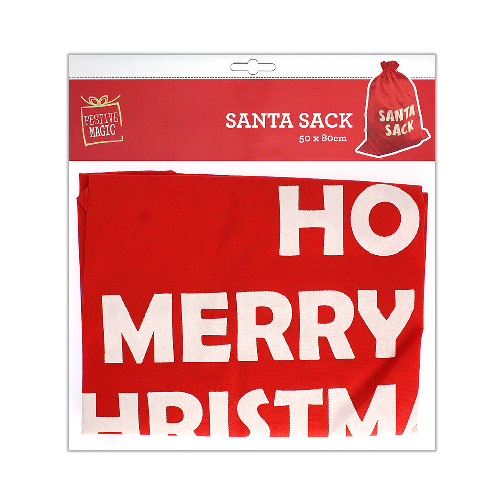 Santa Sack - Ho Merry Christmas, 50 X 80cm, 1pc