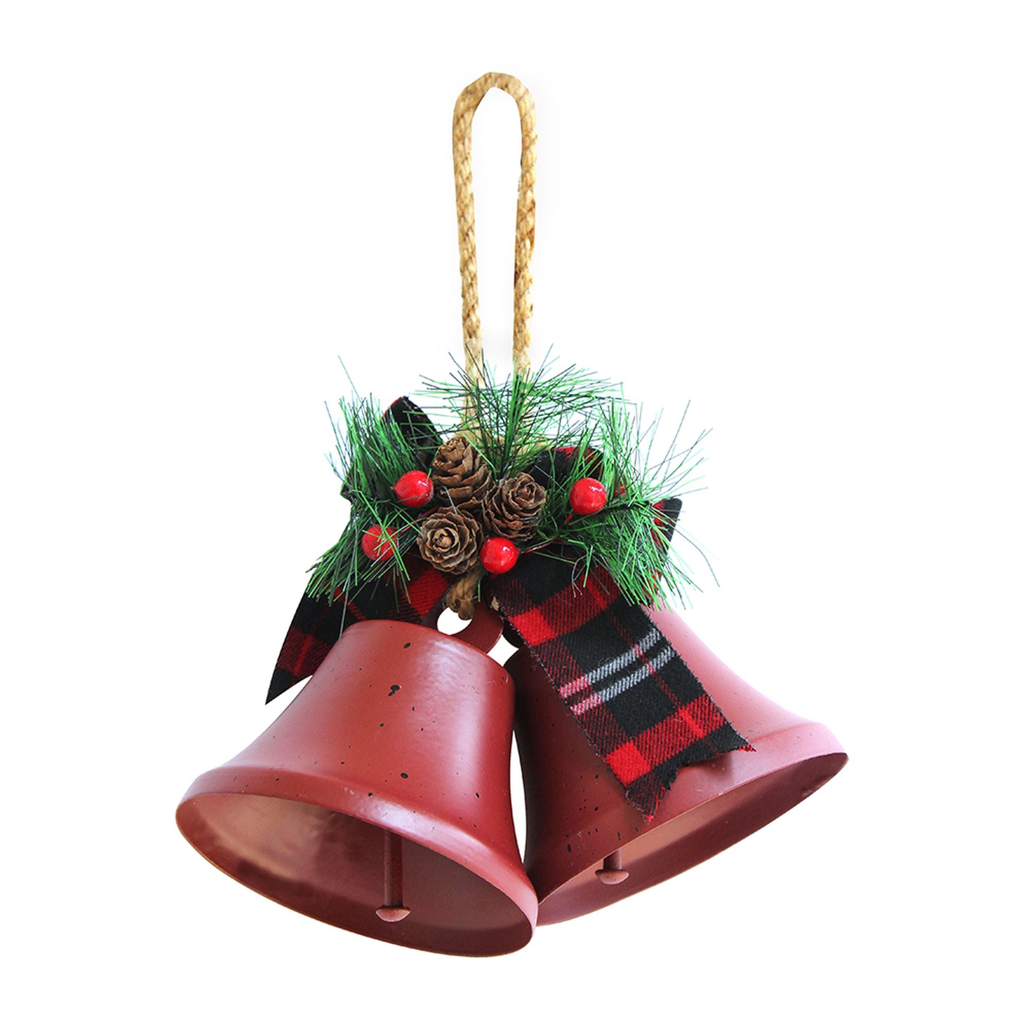 Rustic Twin Bells Red