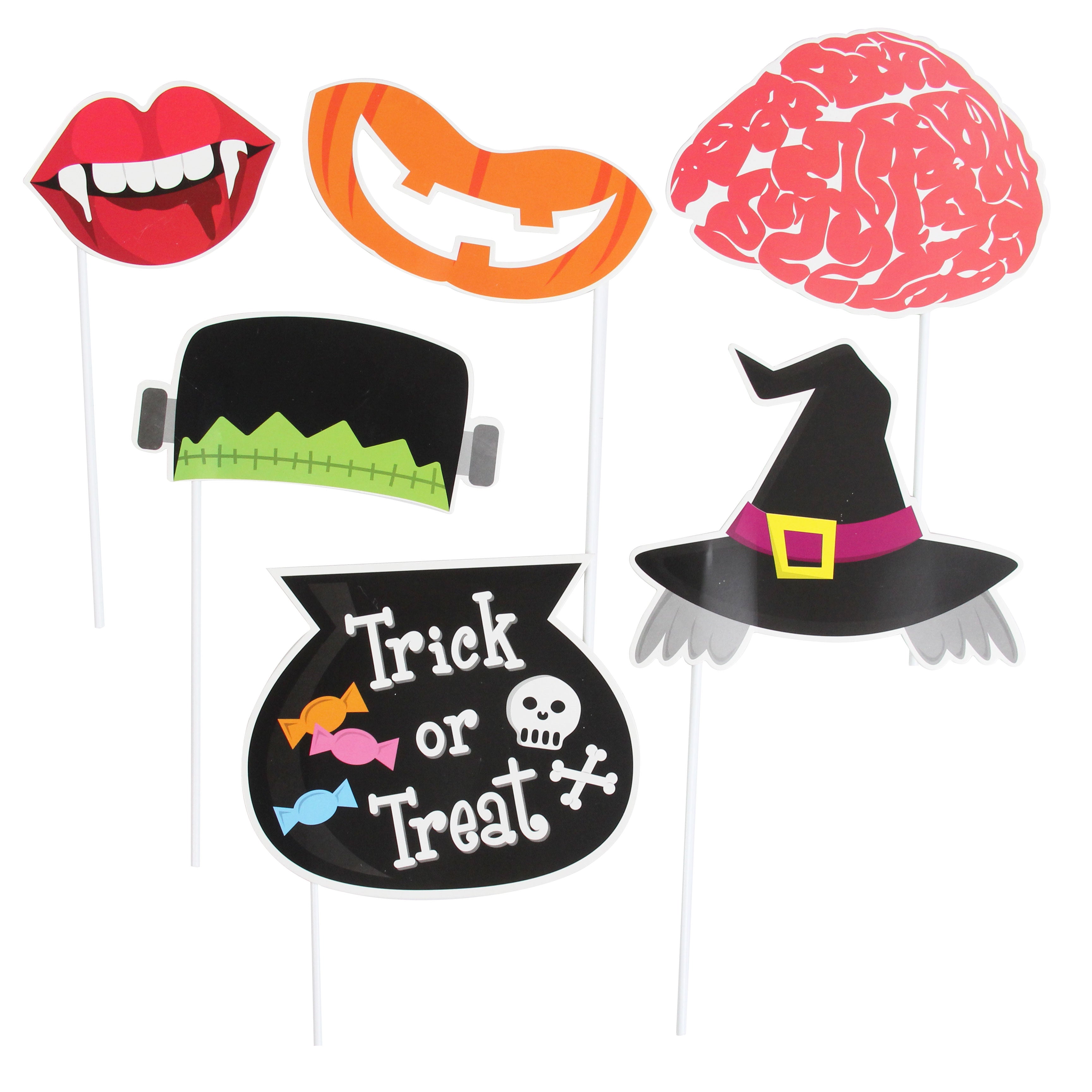 Halloween Photo Props- Trick Or Treat, Assorted Design 1 Pack