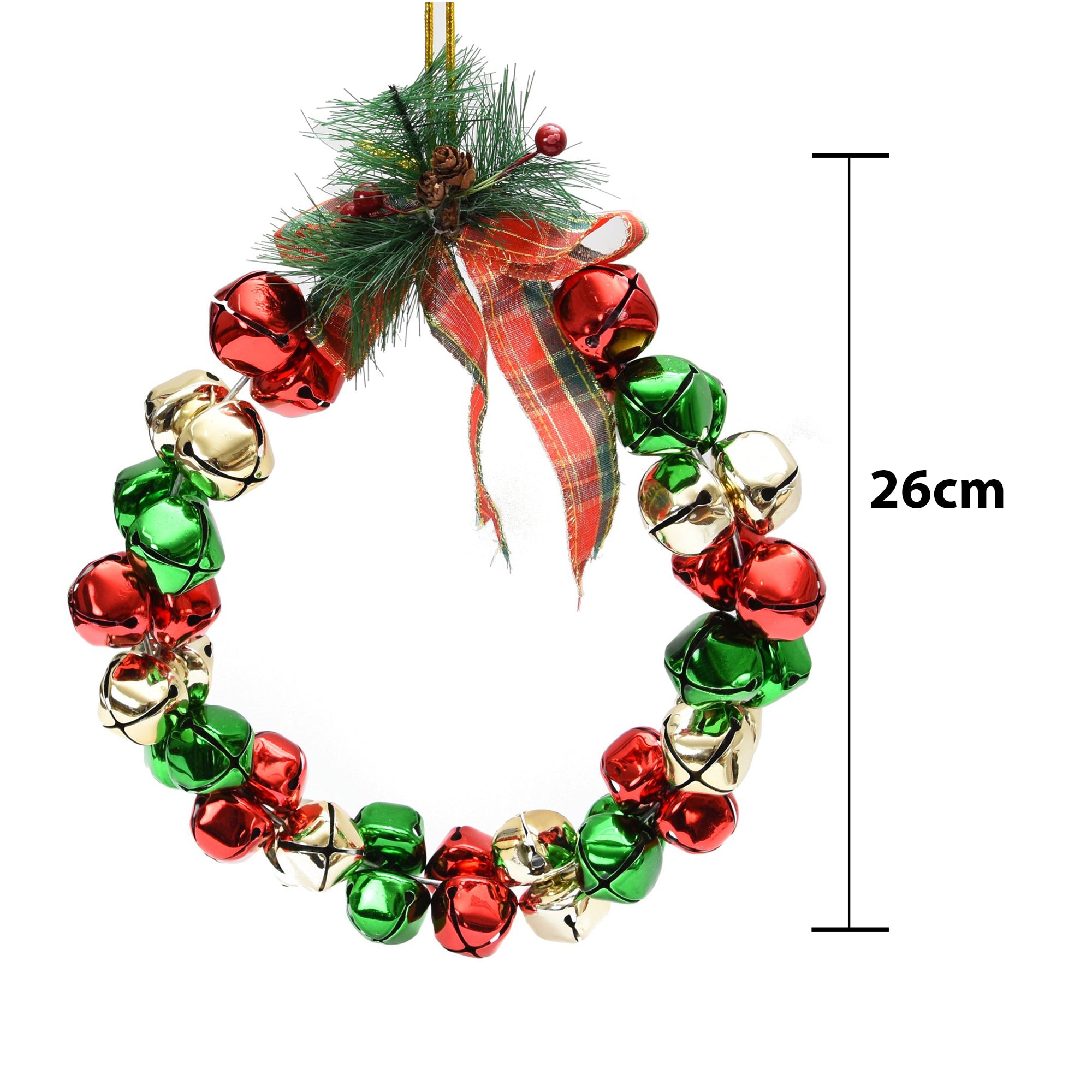 Festive Nutbell Wreath -  Christmas Shimmer, 26cm, 1pc