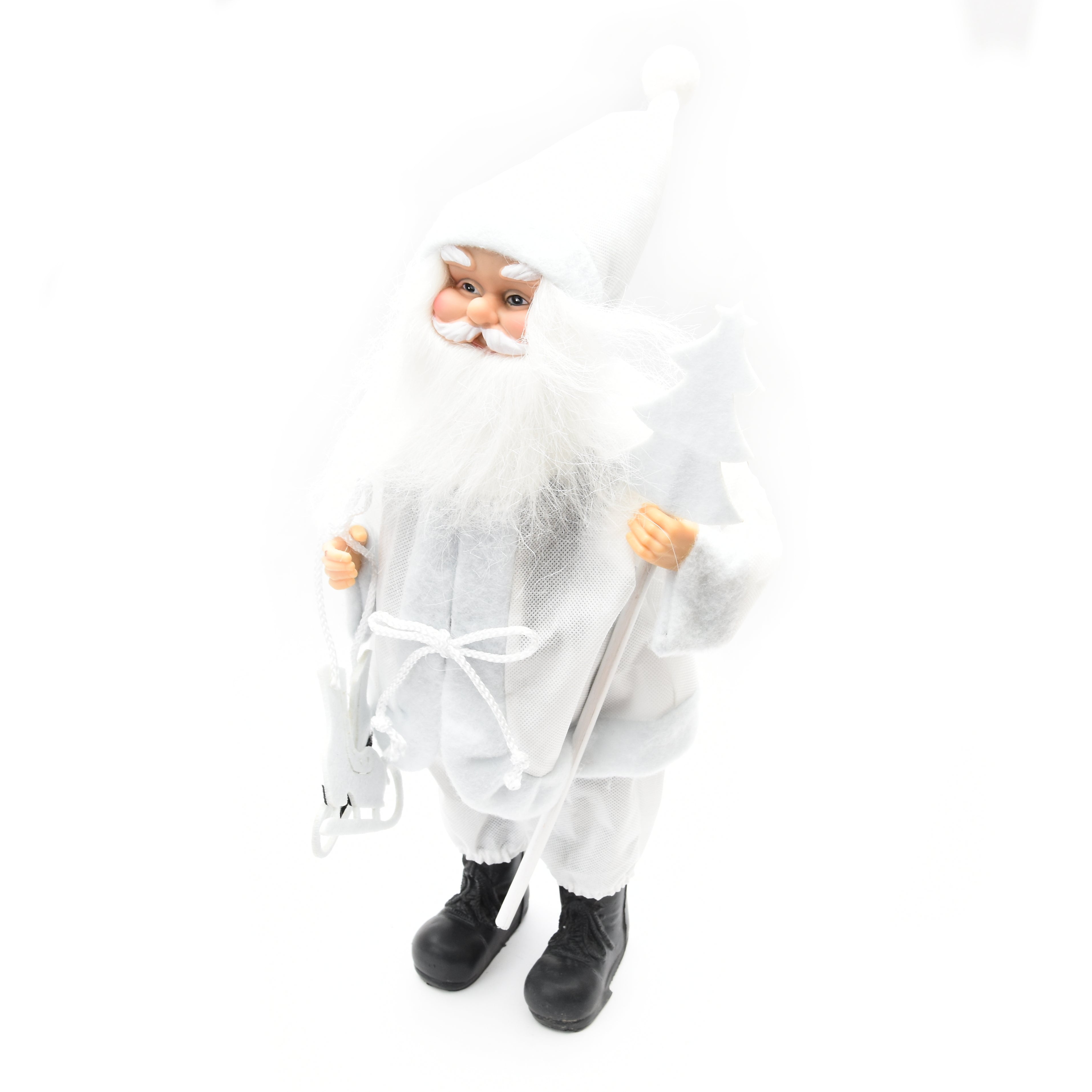 Christmas Decoration - Santa Clause Figurine, White, 45cm, 1pc