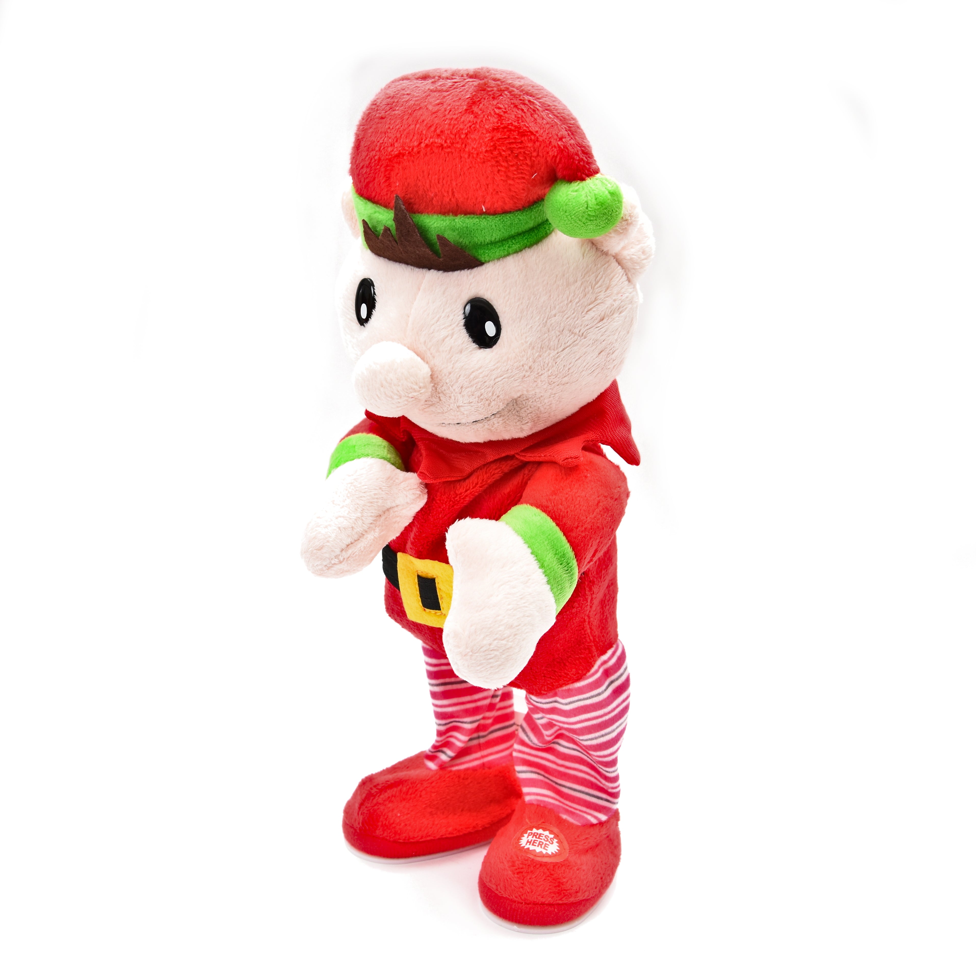 Soft Toy -  Sing & Dance Elf, Red,  36cm