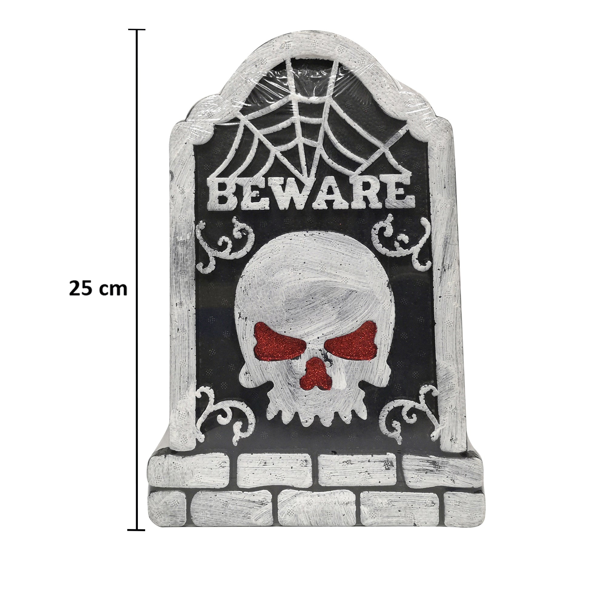 Thermocol Tombstone Beware 25cm